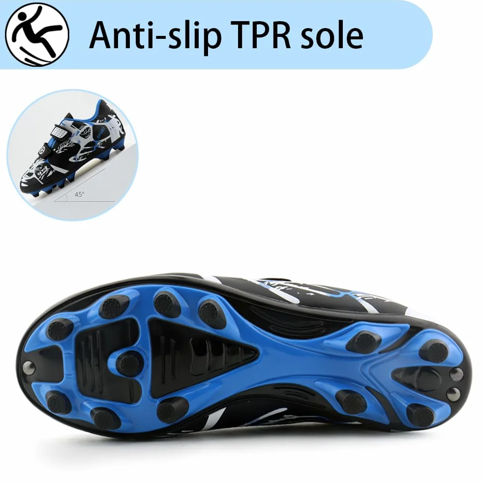 Scarpe da Calcio Ragazzi Ragazze Scarpe da Calcio Bambini Scarpe da Allenamento Antiscivolo per Esterni Unisex Sneakers 28-37