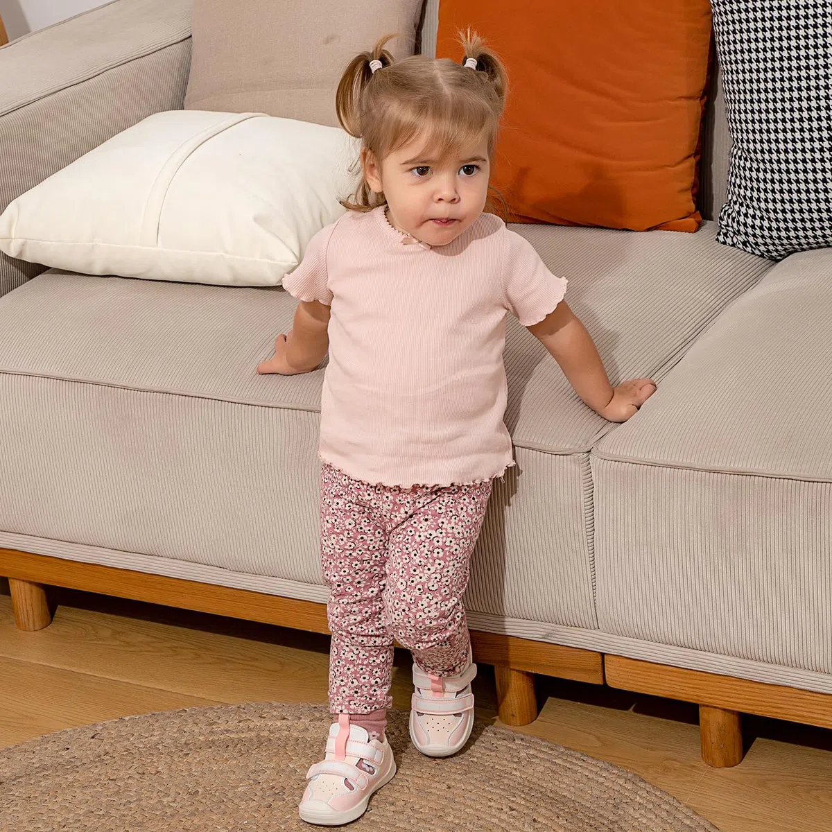 LACOFIA Sandali Neonata Scarpe Primi Passi Bimba Estive con Suola Gomma Antiscivolo