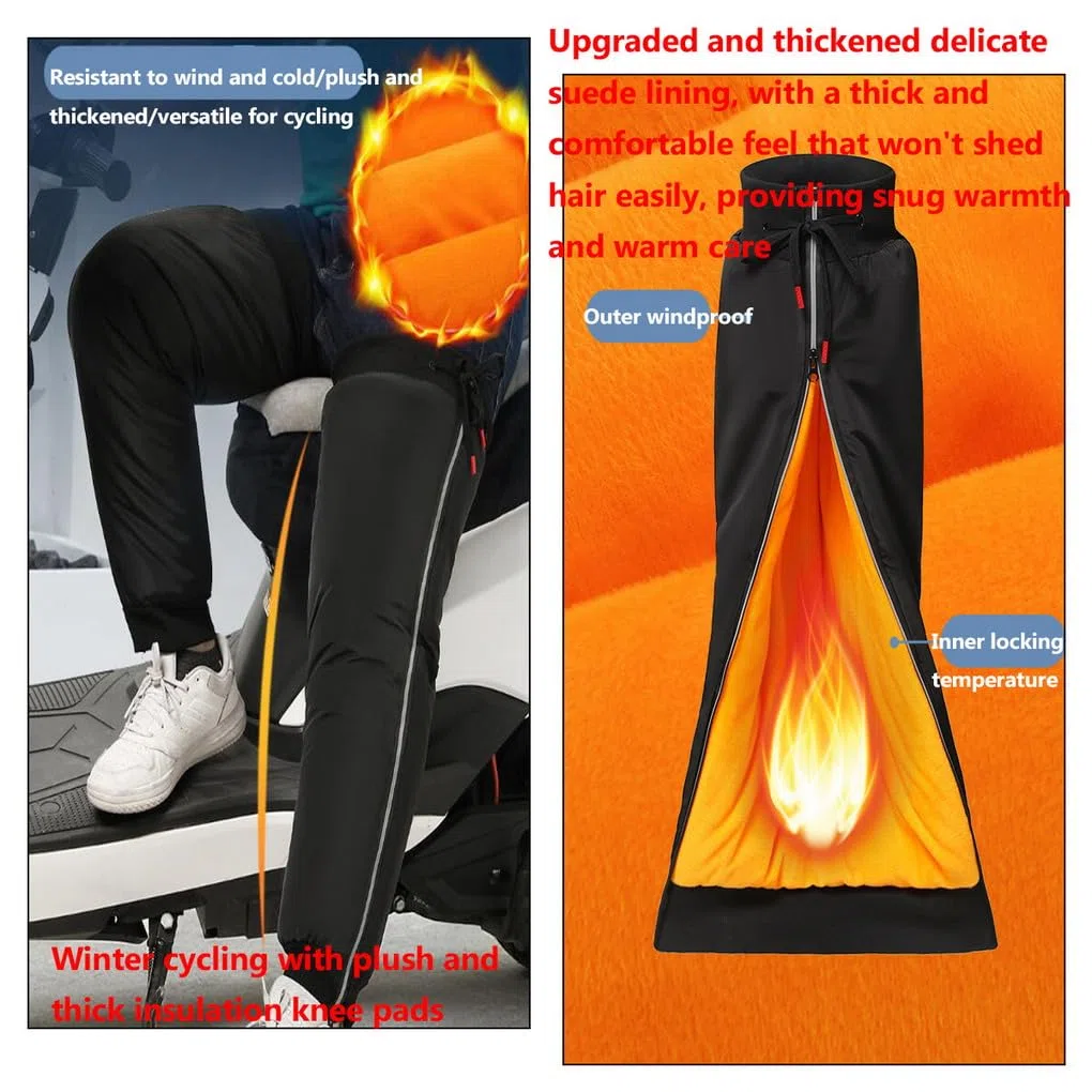 Scaldamuscoli da Bicicletta Ginocchiere Termiche per Moto Ciclismo Scooter Scaldamuscoli Scalda Le Gambe Equitazione Antiscivolo Caldo Scaldamuscoli Ginocchio Uomo Donna