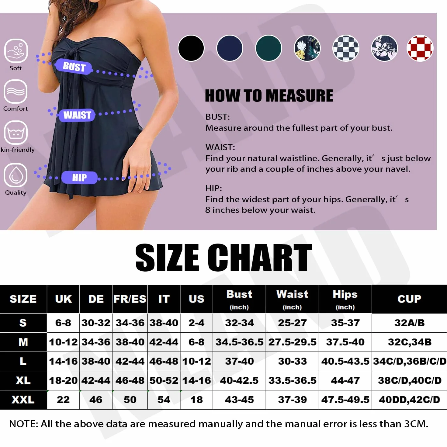 Costume da Bagno Donna Due Pezzi retrò Tankini Set Push Up Halter Costumi da Mare Stampa Floreale Spiaggia Piscina Beachwear Swimwear