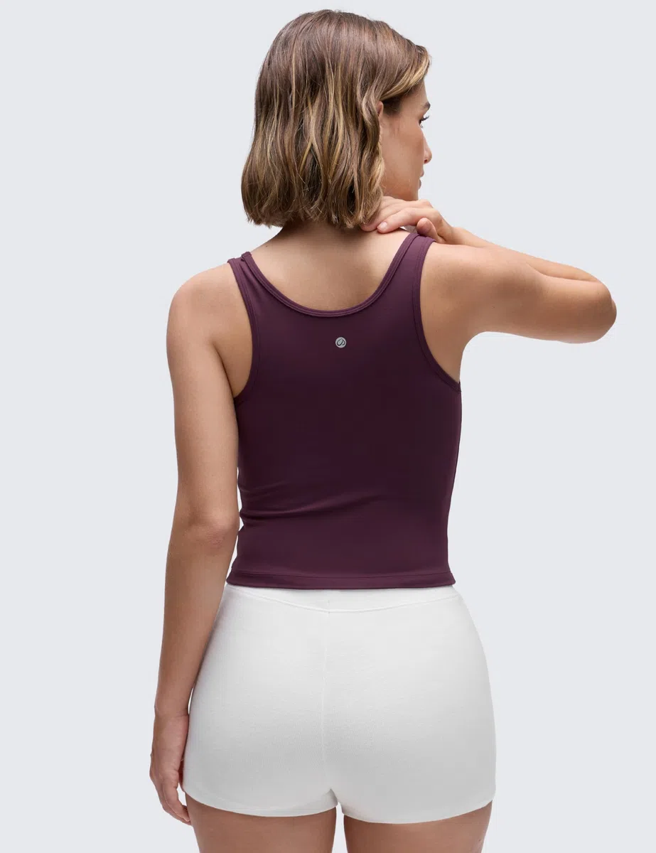 CRZ YOGA Butterluxe Donne Doppia Fodera Canotte Girocollo Allenamento Senza Maniche Corto Gilet