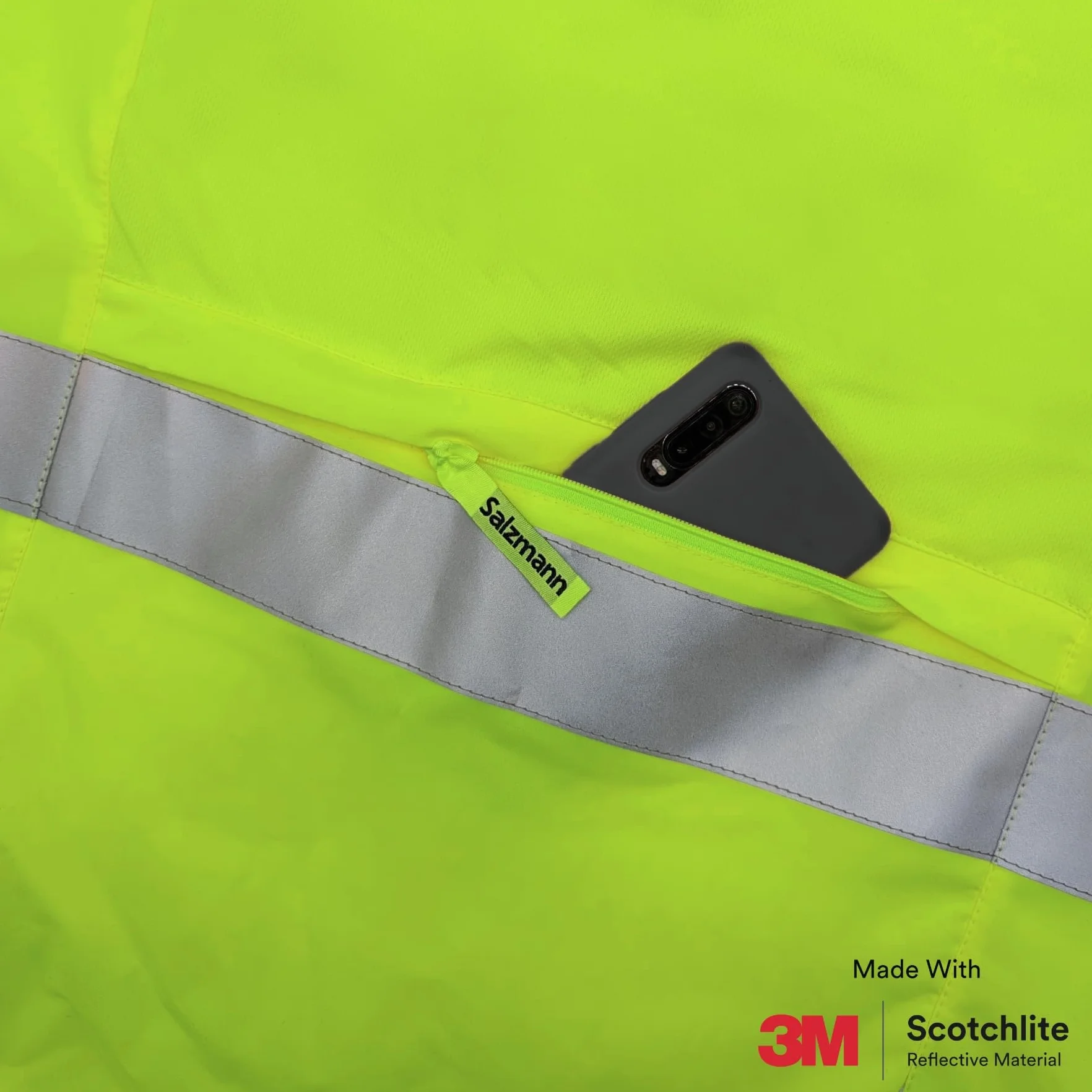 Salzmann Gilet da Ciclismo | Realizzato con 3M Scotchlite | Gilet Leggero con Inserti in Rete Traspirante