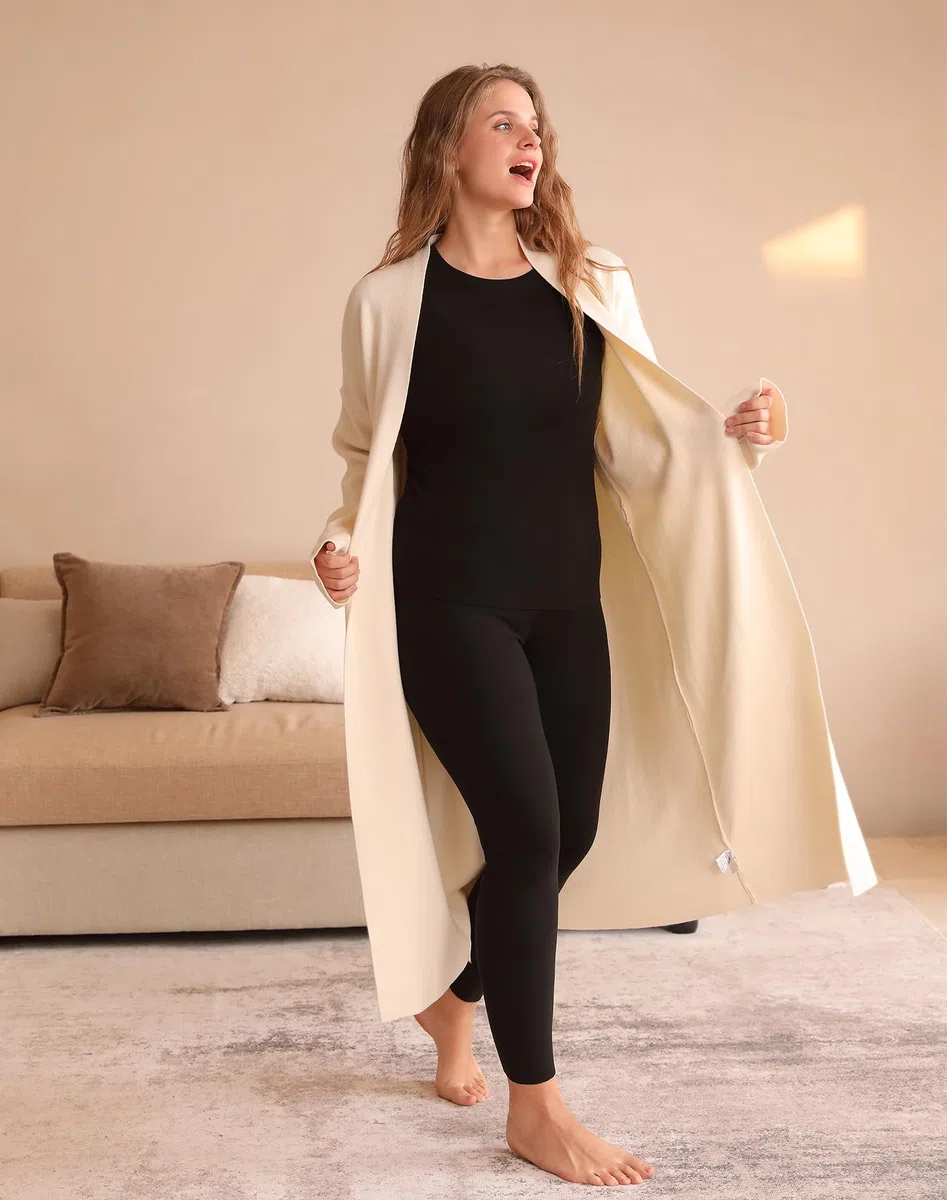 INNERSY Intimo Termico Donna Completo Maglia Termica Manica Lunga e Pantalone Caldo Pigiama Invernale Sci Set
