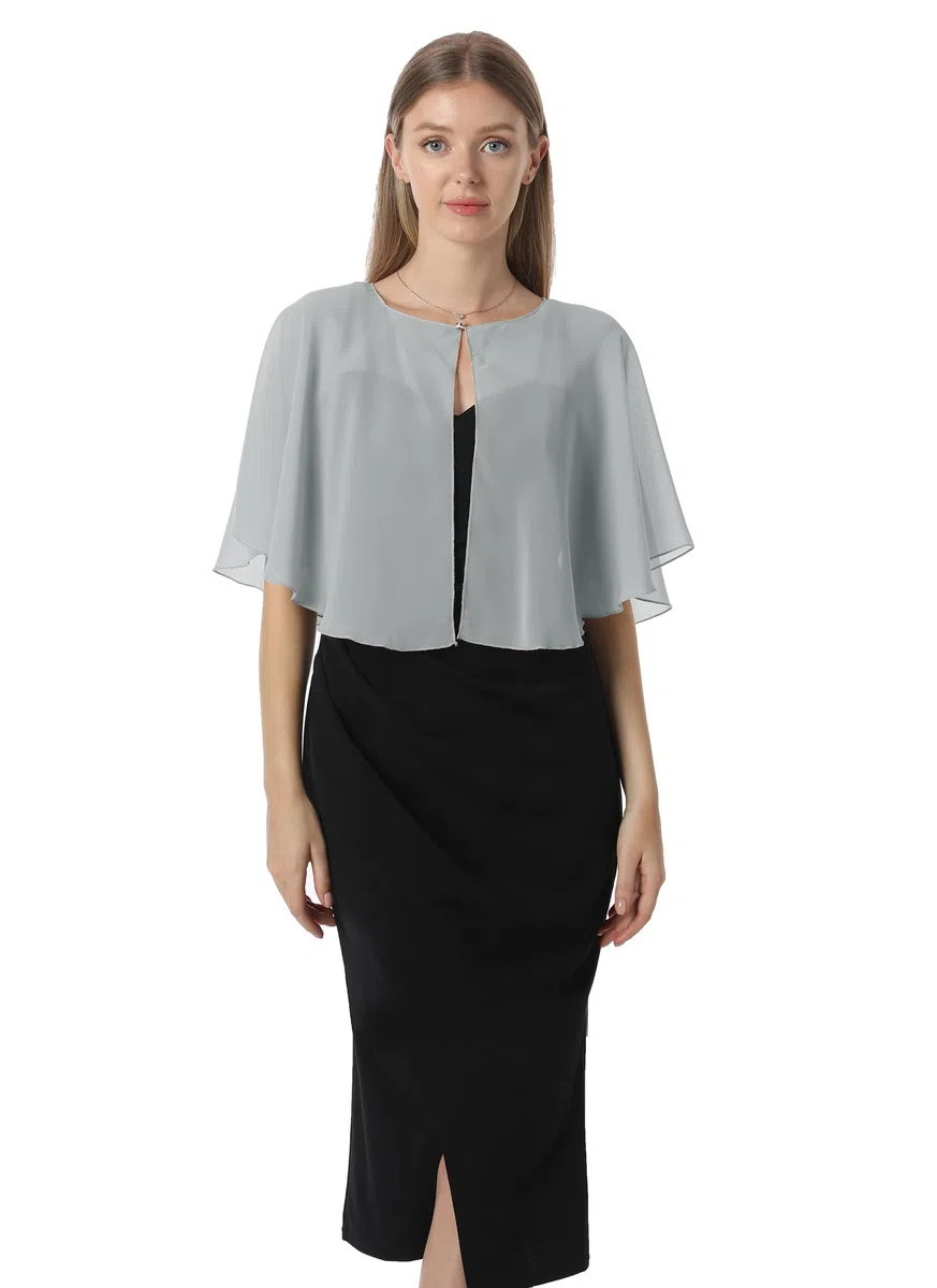 Mantella in chiffon, mantelle morbide, scialli e stole per abito da sera, mantella da sposa, accessori scialle anni '20 per donna