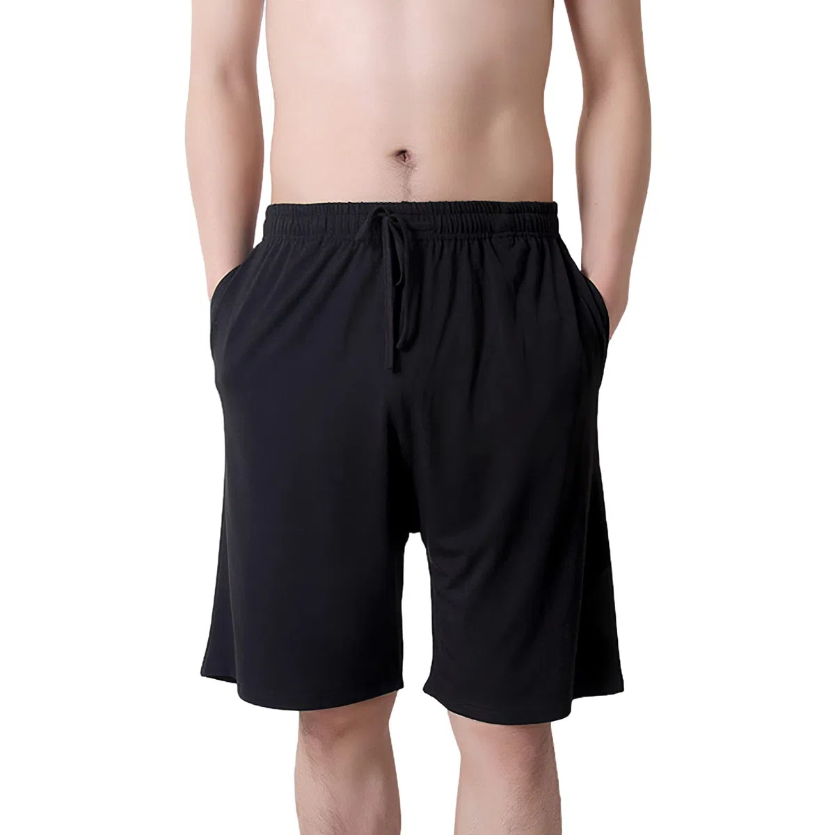 Uomo Taglie Forti Pacco da 2 Pantaloncini Pigiama Leggero Elastico Pantaloncini Casual da Casa da Salotto con Tasche S-6XL
