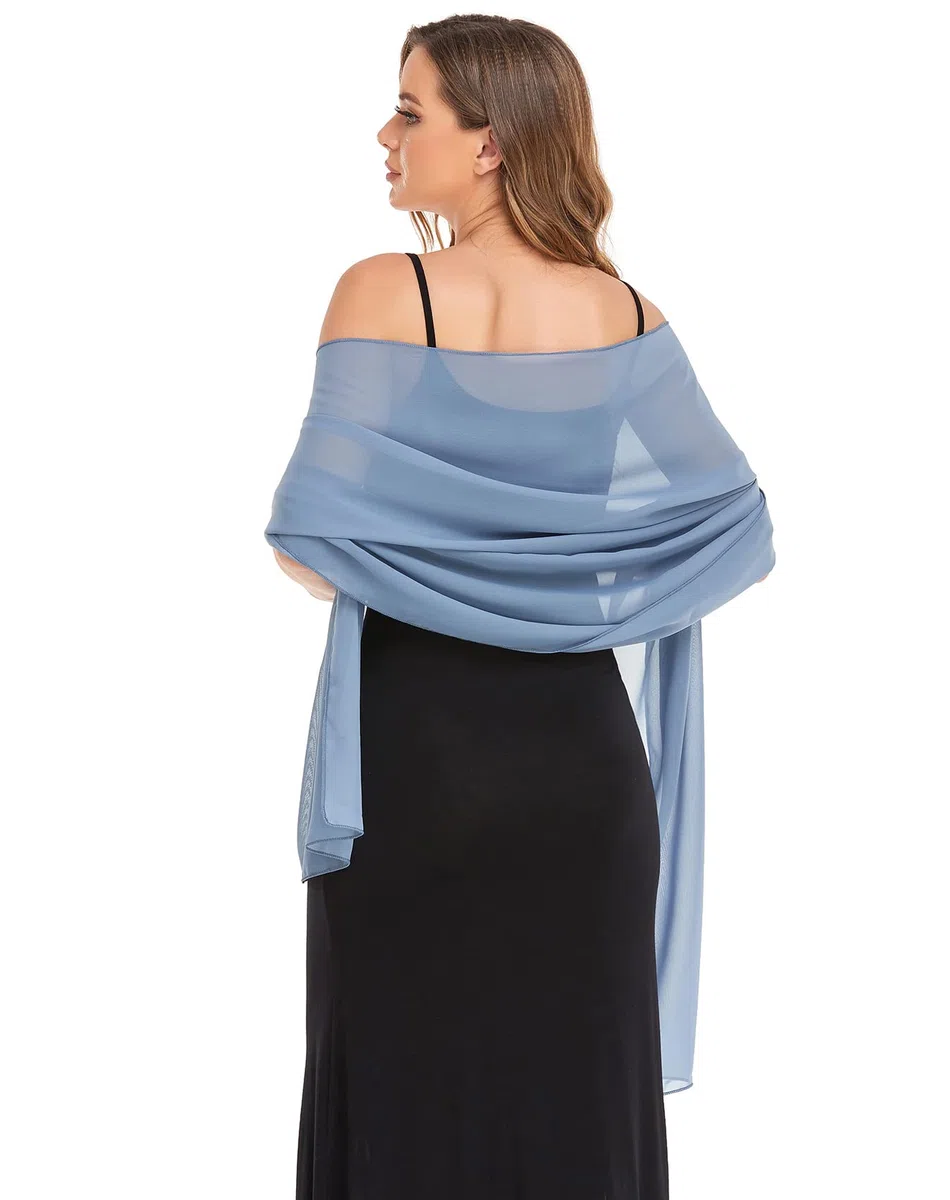 Soft Chiffon Scarves Shawls and Wraps for Women Silky Pashmina Scarf for Wedding Bridal