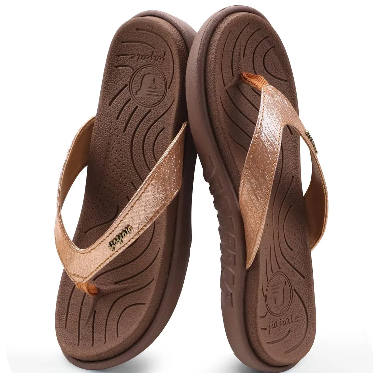 jiajiale Infradito Donna Moda Ortopediche Estive Comode Pelle Supporto Arco Plantare Flip Flop Doccia Spiaggia Piscina Aperte Mare Leggere Eleganti Ciabatte Antiscivolo Gomma Suole
