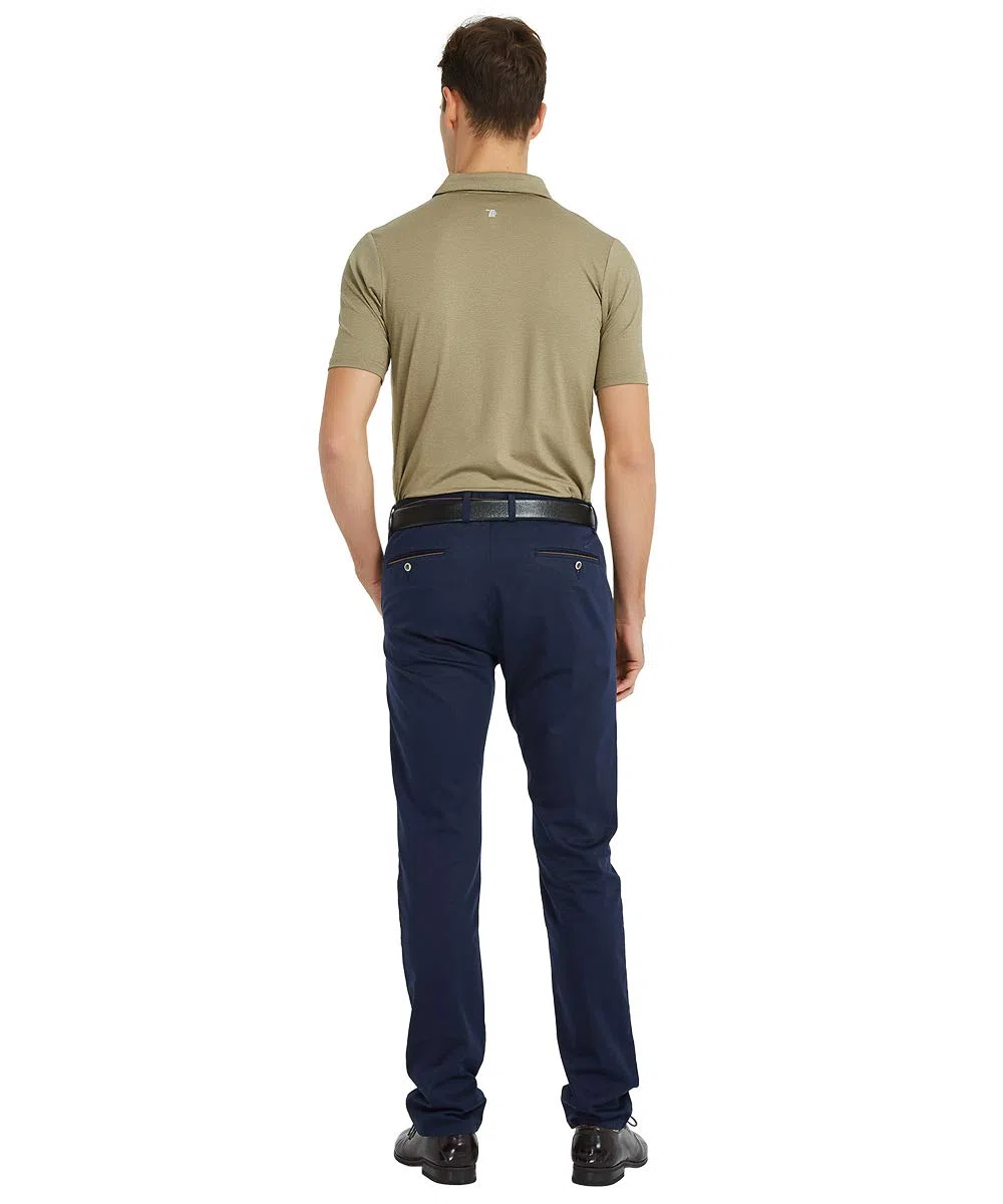 donhobo Polo da uomo a maniche corte basic, ad asciugatura rapida