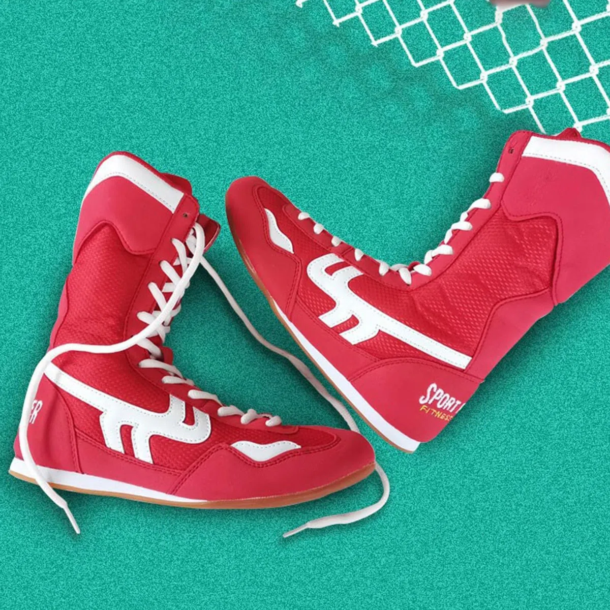 Scarpe da boxe High Top Training Wrestling Stivali Lunghi Scarpe da Boxe Scarpe da Gare Formazione Sneaker Scarpe Uomo