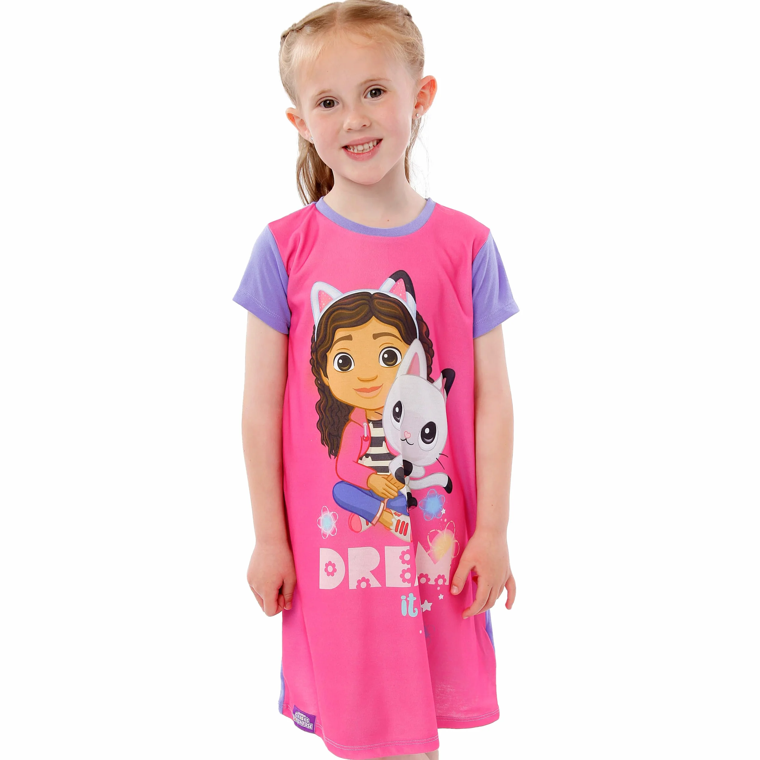 DreamWorks Pigiama per Ragazze Gabbys Dollhouse Rosa 6-7 Anni