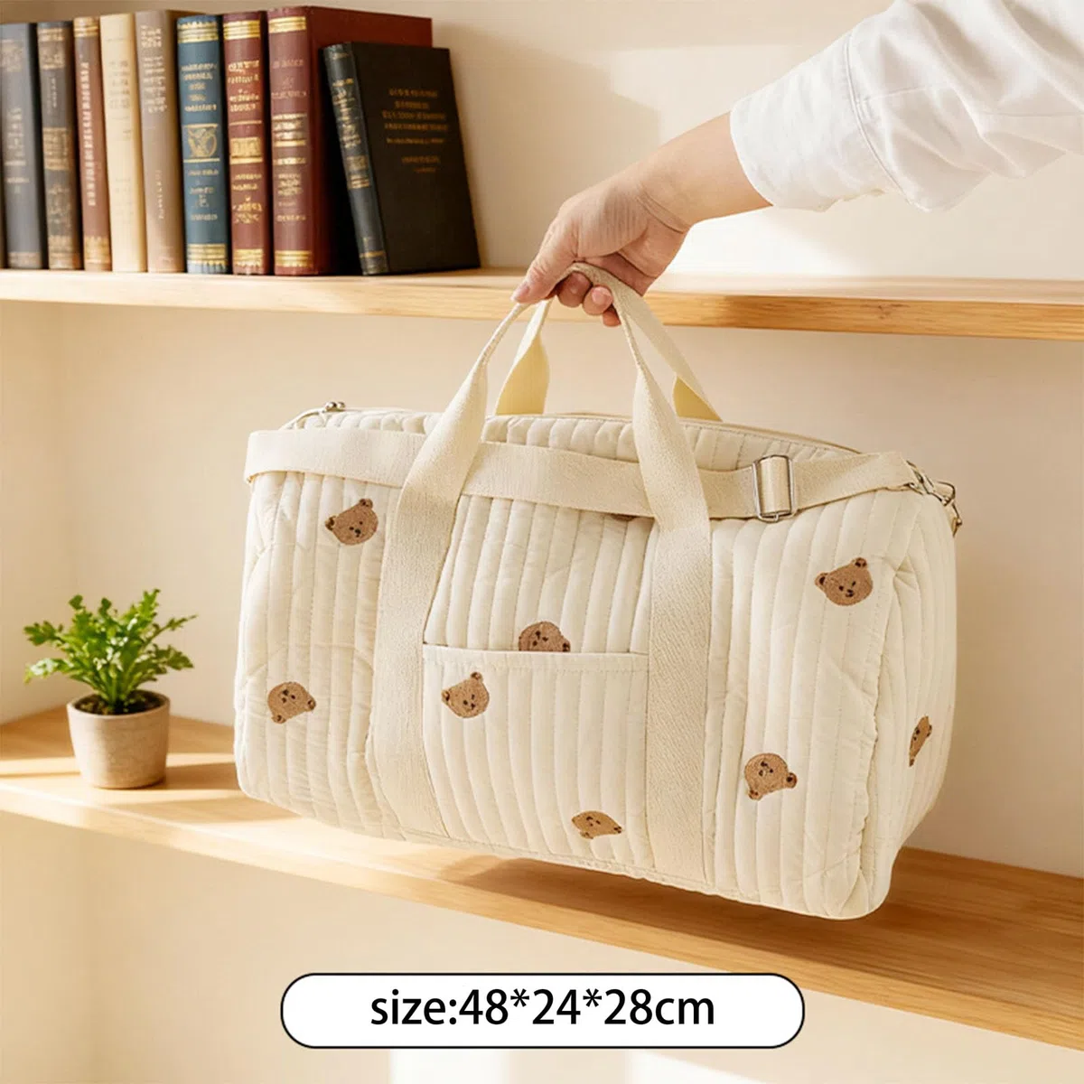 DAHI Grande Borsa Parto Ospedale Mamma, Borsa Cambio Neonato, Borsone Nascita, Mommy Bag Multifunzione con Spallacci Regolabili, per Ospedale, Passeggino, Viaggio e Cambio Pannolini (A)