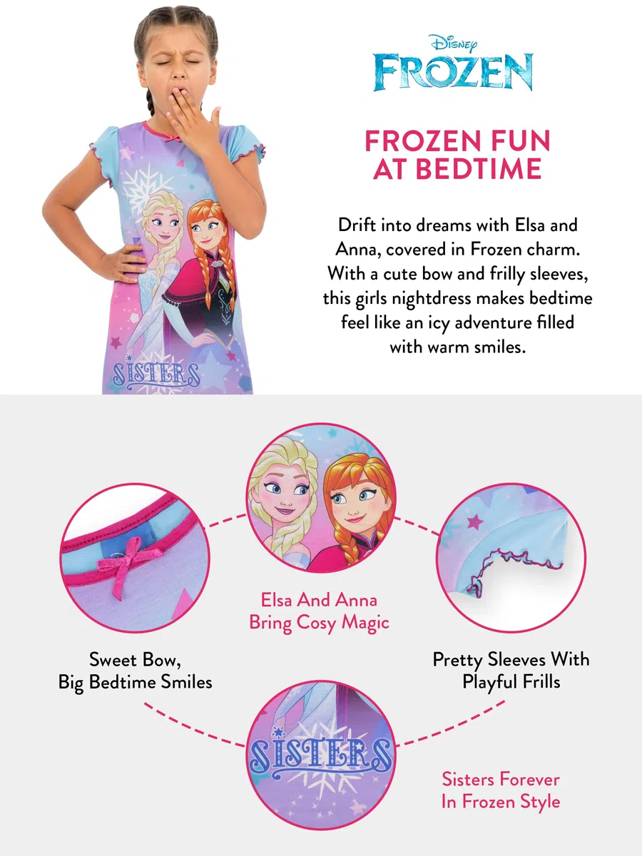 Disney Camicia da Notte per Ragazze Frozen