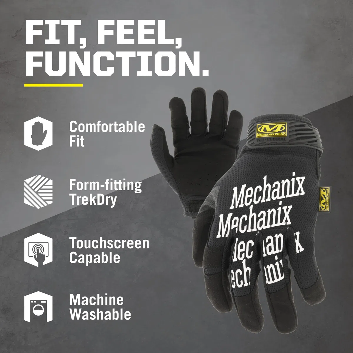 Mechanix Wear - Original Guanti, Nero, X-Large