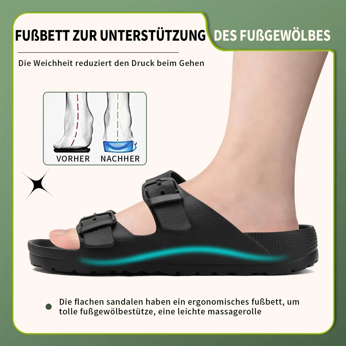 YUHITYGZGS Sandali Donna Uomo Estive Piscina Mare Spiaggia Casa Ciabatte Sportivi Ortopediche Sandalo Giardini Trekking Pantofole Morbide Eva Foam Slides Comode Platform Slippers Mules