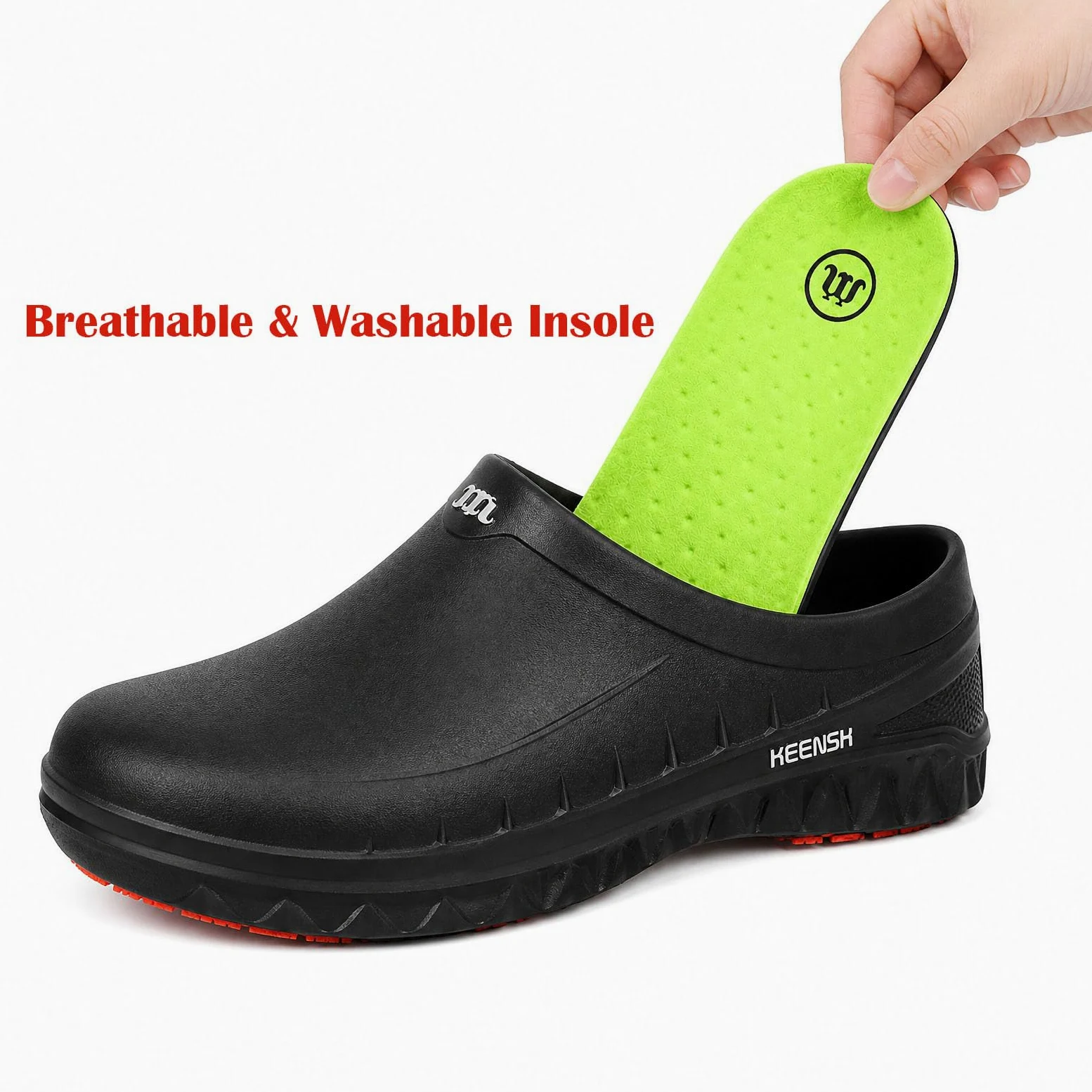 MEIAGDT Zoccoli da Lavoro Uomo e da Donna, Scarpe da Cucina Impermeabili e Antiscivolo, per ristoranti, Infermieri, Servizi di ristorazione, Cuoco Antiscivolo Resistenti all'olio