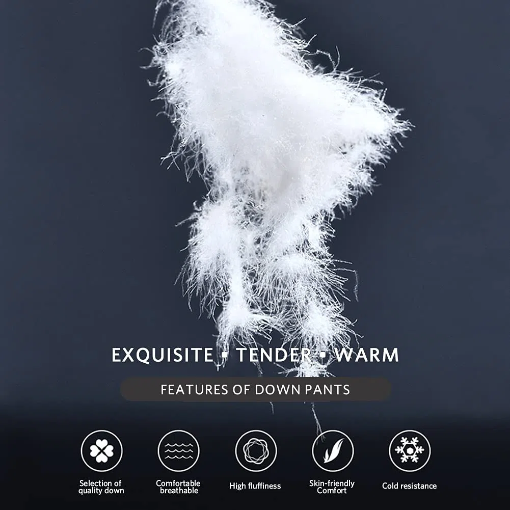 Outdoor Winter Warm Down Pants Pantaloni da Sci Termici Ripiegabili per la Neve Invernale