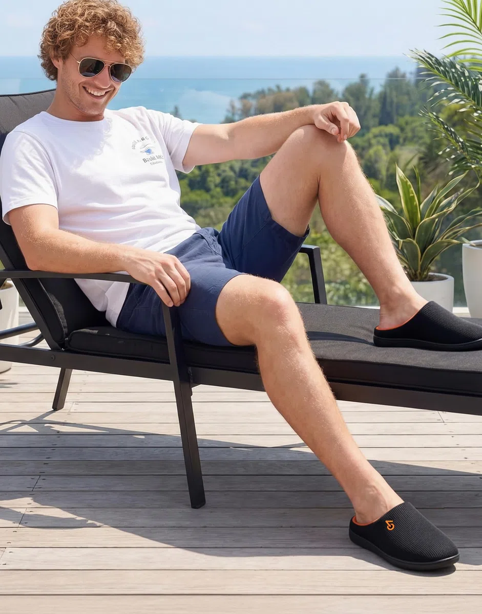 VeraCosy Bicolore Pantofole da Uomo in Memory Foam
