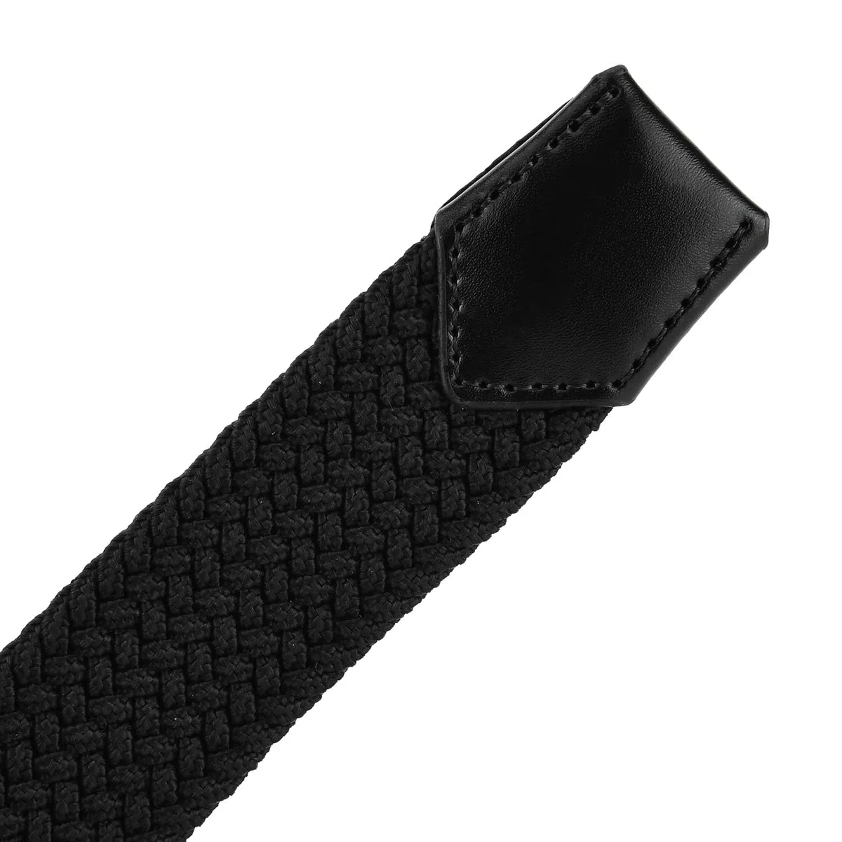 Biagiotti Cintura Elastica Intrecciata, Uomo e Donna, Con Inserti in Vera Pelle e Scatola Regalo
