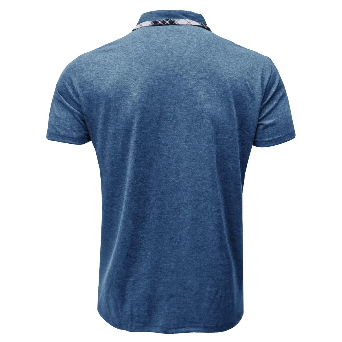 Polo Uomo Manica Corta Cuciture a Quadri Polo con Tasca T-Shirt Estiva S-XXL