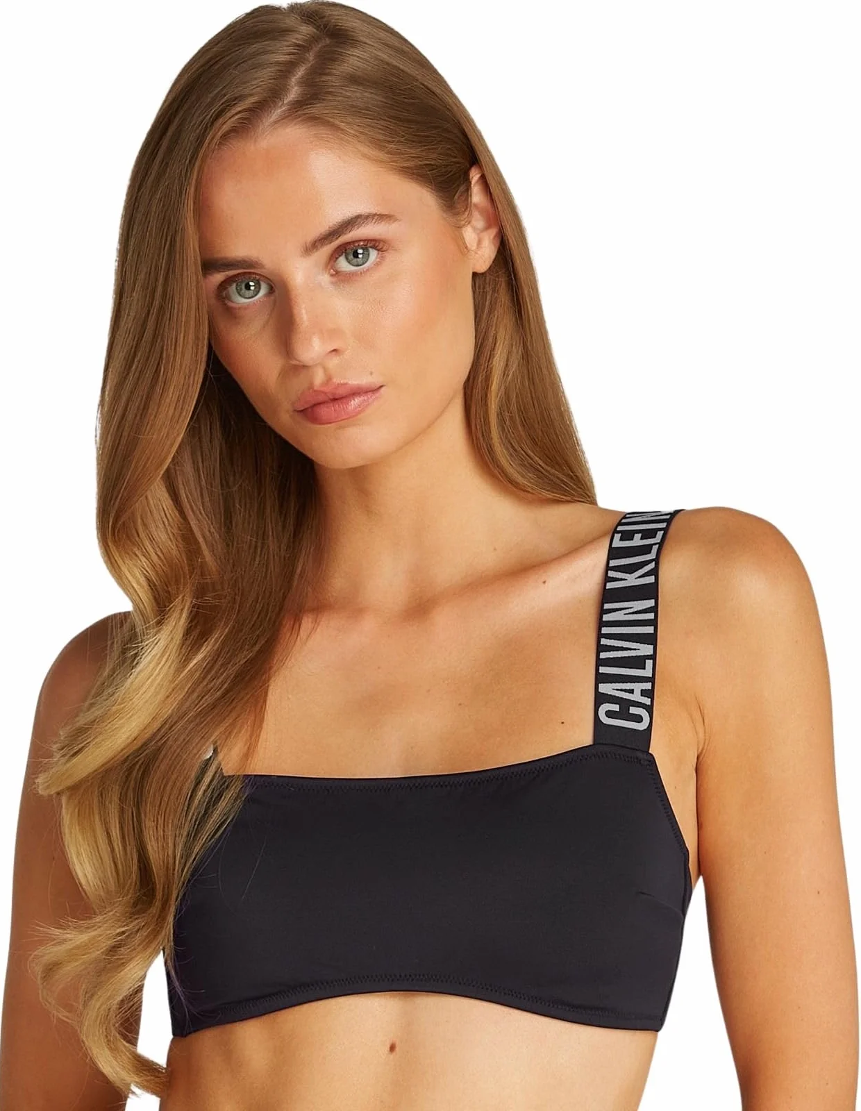 Calvin Klein Donna Top Bikini a Fascia Imbottitura Estraibile