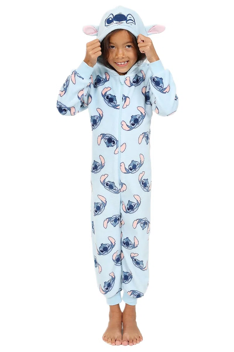 Disney Tutina per bambini in pile blu, motivo: Lilo e Stitch