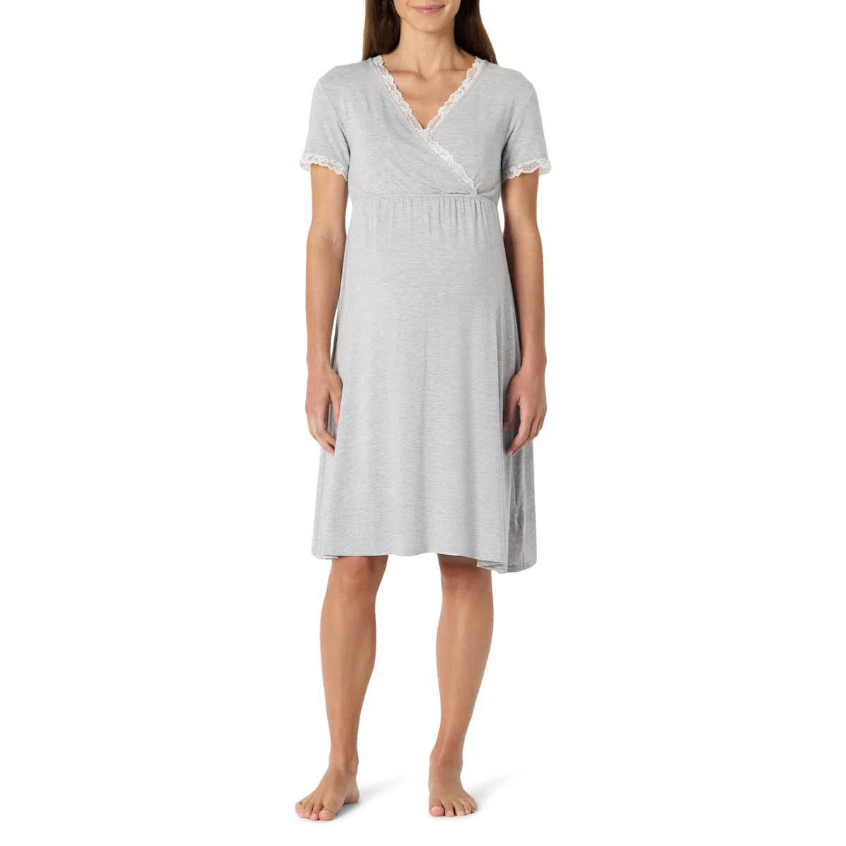 Amazon Essentials Donna Camicia da Notte in Morbido Modal per Allattamento e maternità