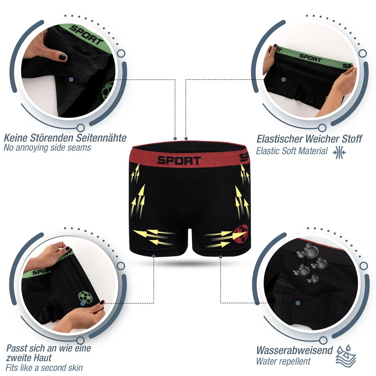 LOREZA ® 10 Boxer per Ragazzi Intimo Microfibra Mutande Senza Cuciture