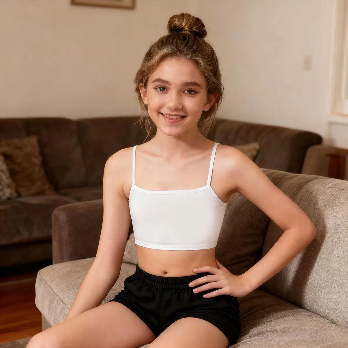 Confezione da 8 reggiseni sportivi per ragazze, morbidi e confortevoli, in cotone, per ragazze, non imbottiti, per allenamento, primi reggiseni per bambini e adolescenti, età 8-12 anni