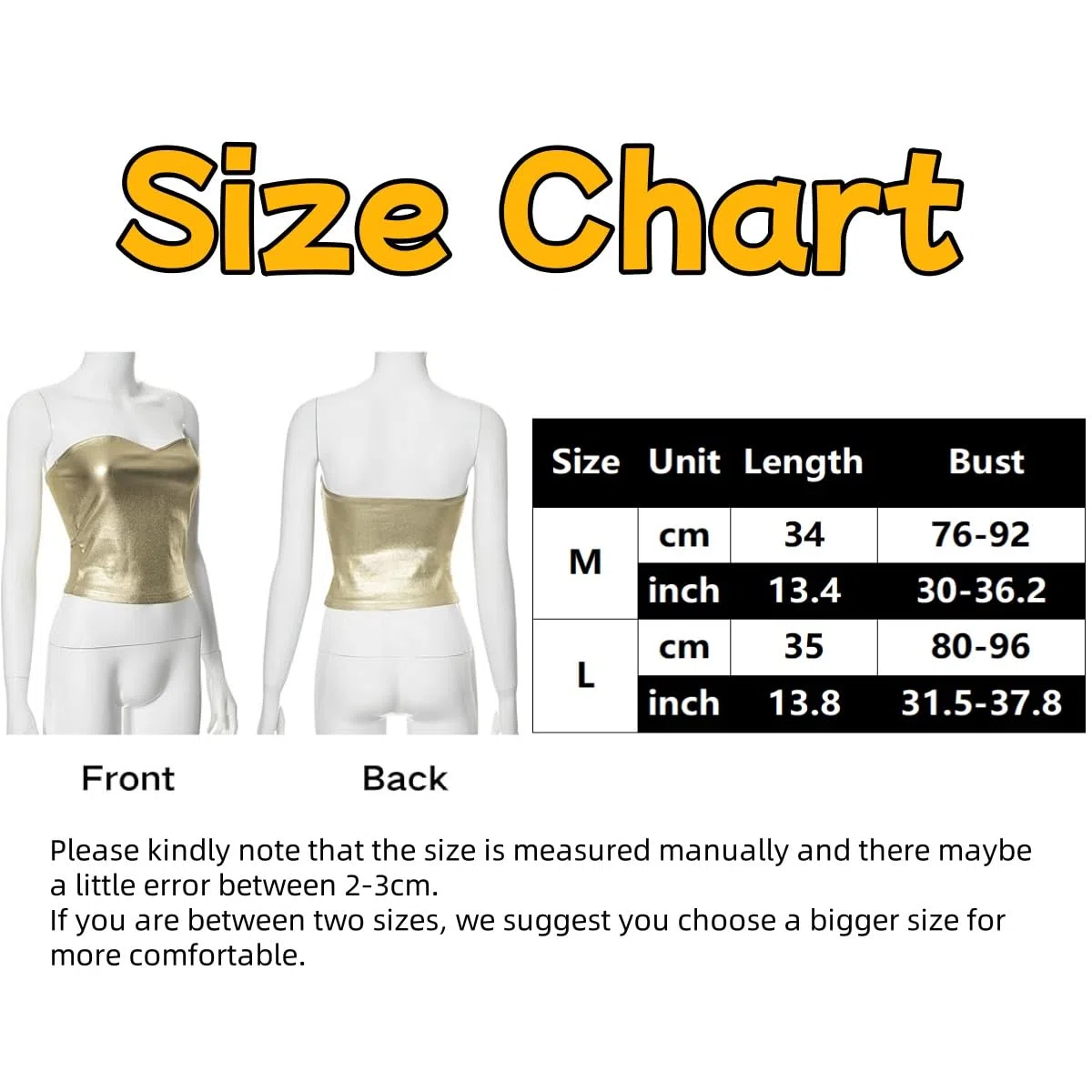 Donne Tops tubolari in PU,Tops bandeau senza spalline in pelle dorata, corpetti aderenti spalle nude, maglia metallici lucidi per feste club, maglia base casuali elasticizzati senza per rave festival