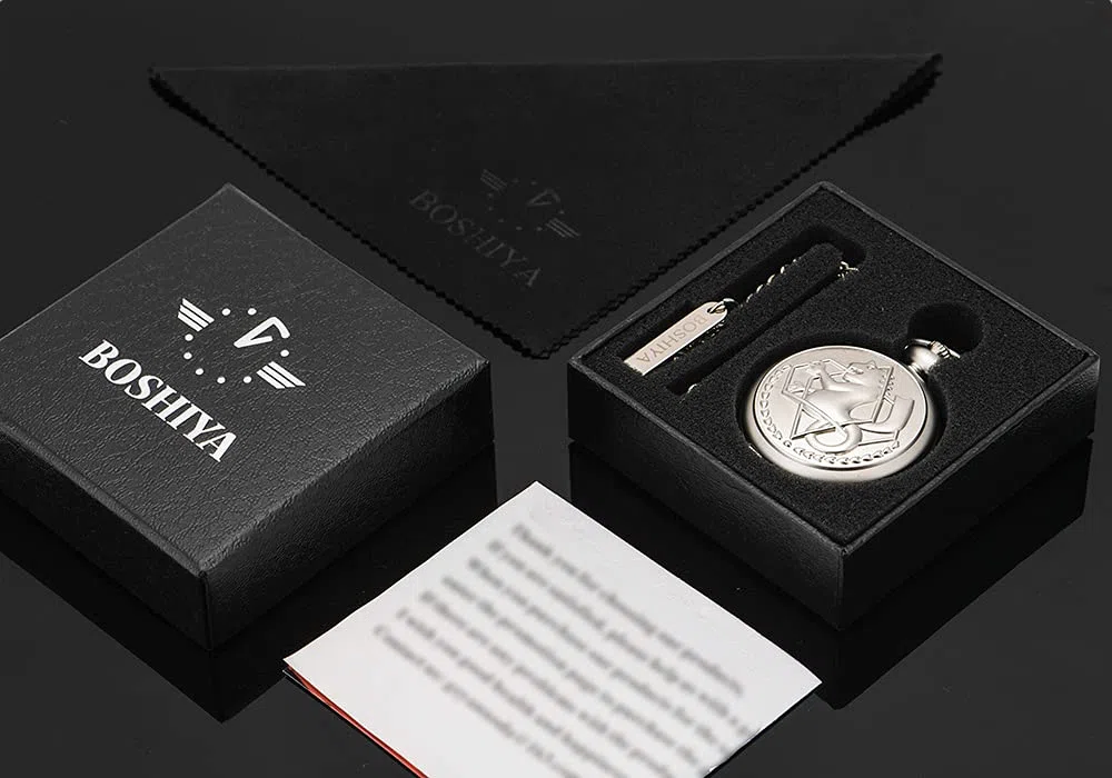 Fullmetal Alchemist Anime Cosplay Accessori Quarzo Orologio da Tasca con Catena
