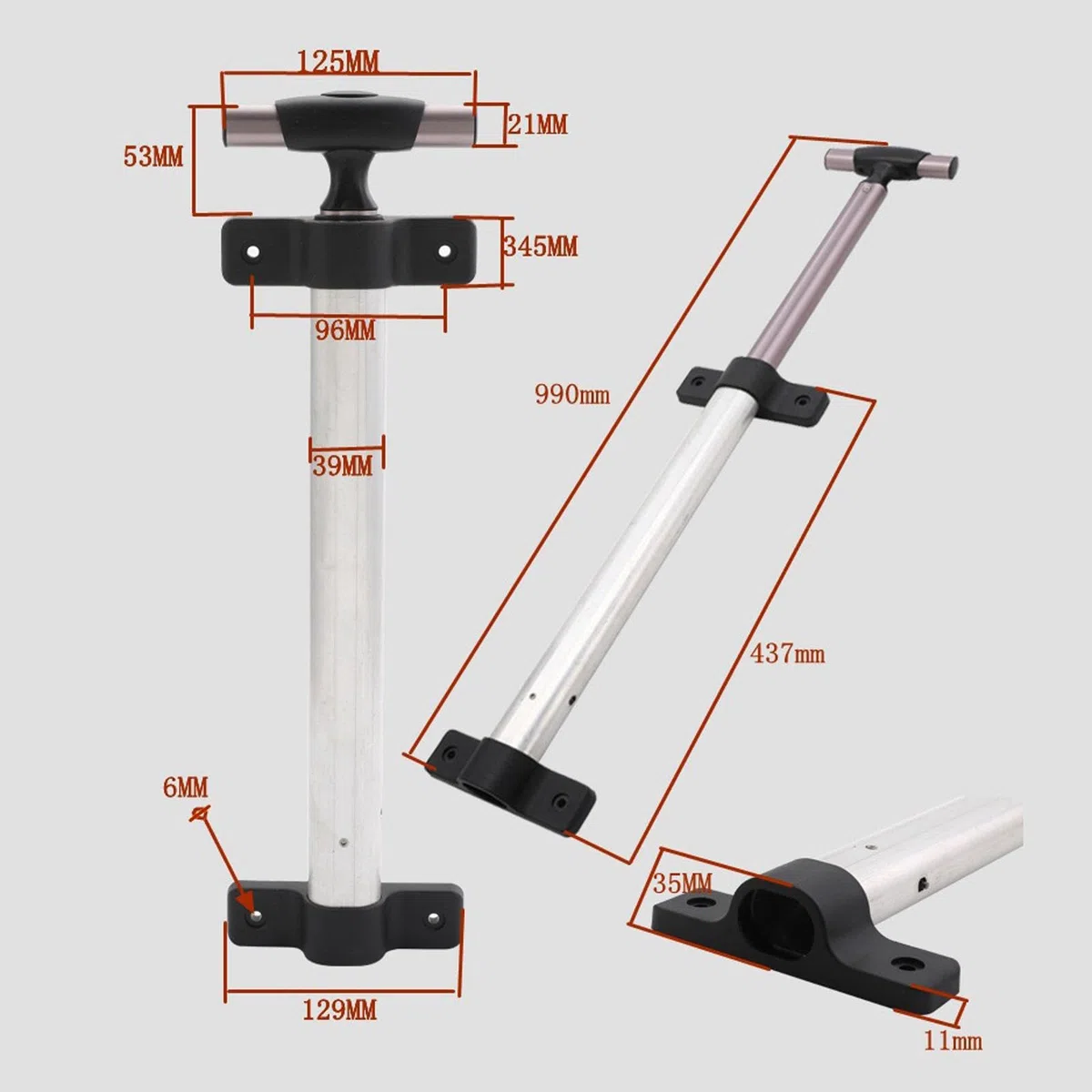Accessori da viaggio con maniglia telescopica per bagagli, pezzi di ricambio compatti Maniglia per bagagli portatile Asta di trascinamento per valigia