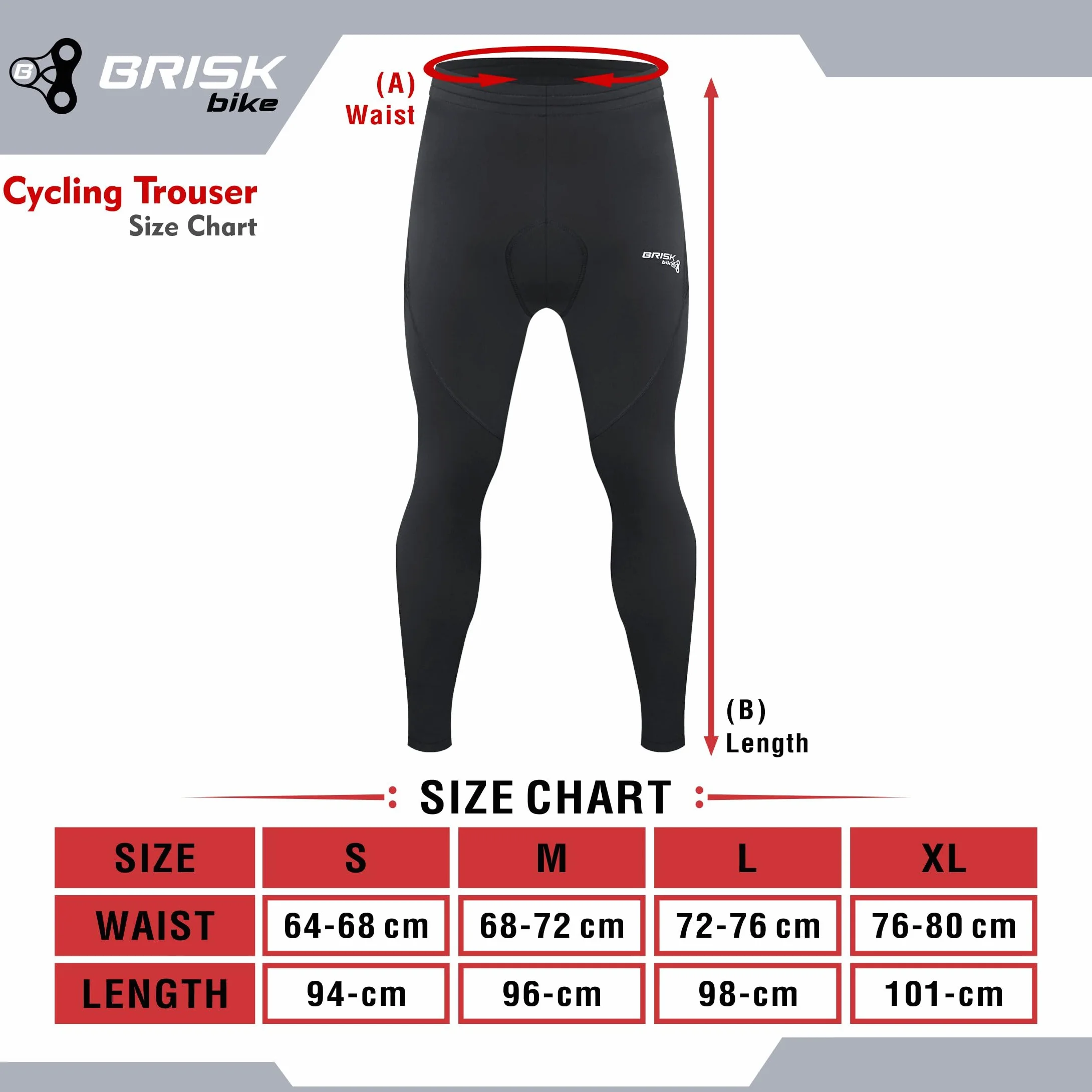 Brisk Bike Pantaloni Ciclismo Uomo con Imbottitura in Gel Fresco all’Interno Pantaloni Uomo Imbottiti Leggeri Pantaloni Ciclismo Uomo per Allenamento e Lunghe Distanze