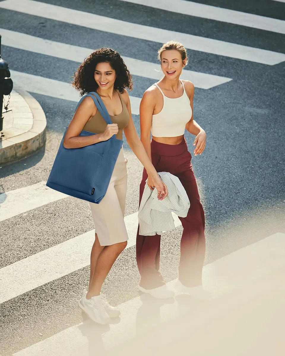 Prite Borsa tote in velluto a coste da donna con cerniera, grande capacità, borsa a tracolla con tracolla regolabile e tasche, borsa impermeabile per lavoro, scuola, shopping, viaggi, università