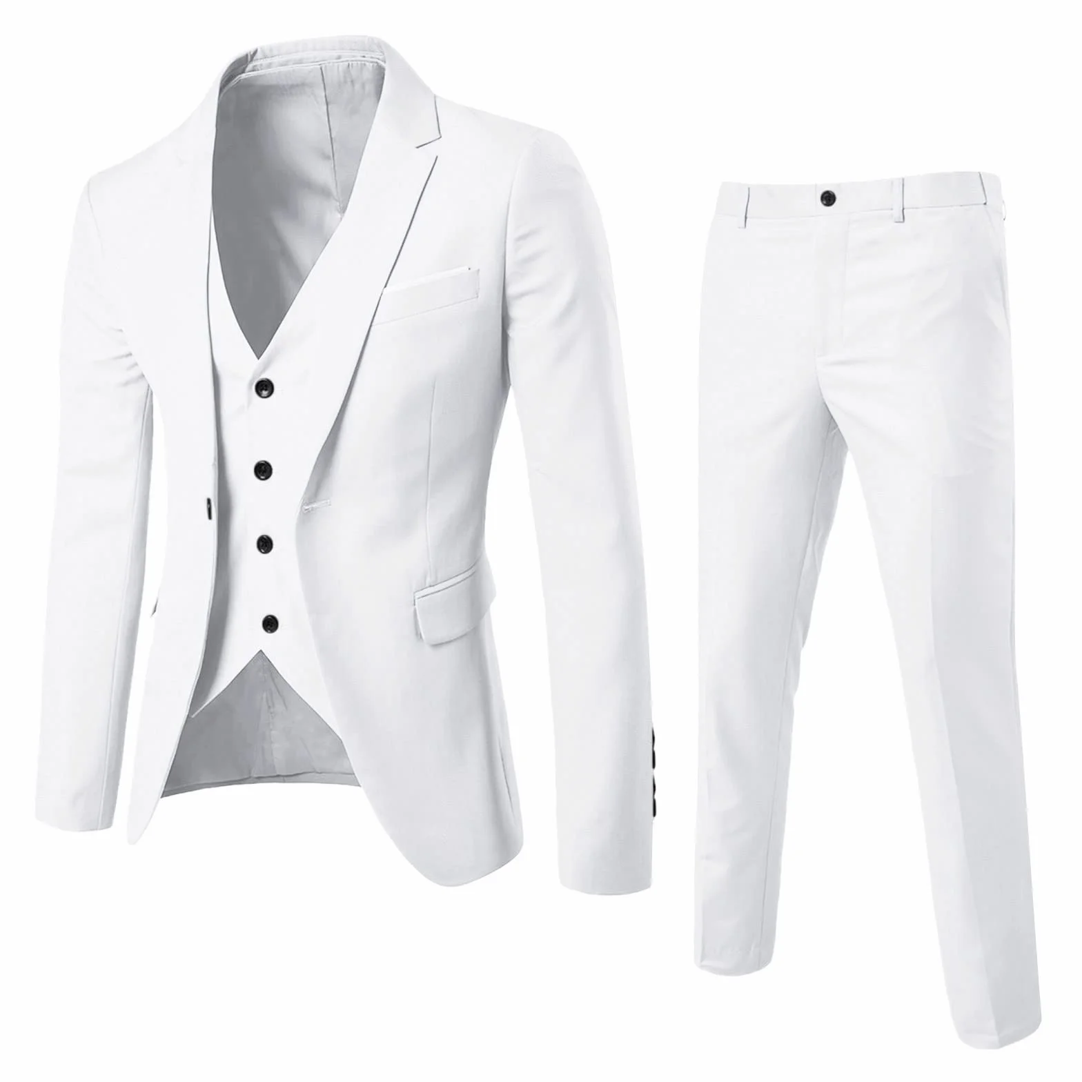 Costume da uomo 3 pezzi da sposa vestito abiti e giacche da uomo di grandi dimensioni set giacca e pantaloni da costume business chic ed elegante Blazer incrociato Costard Comfort