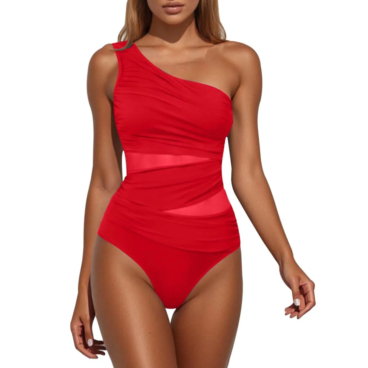 Costume Mestruale Assorbente da Bagno Donna Sexy in Rete Traforata, per Le Vacanze al Mare, Estivo Comodo Costumi Due Pezzi
