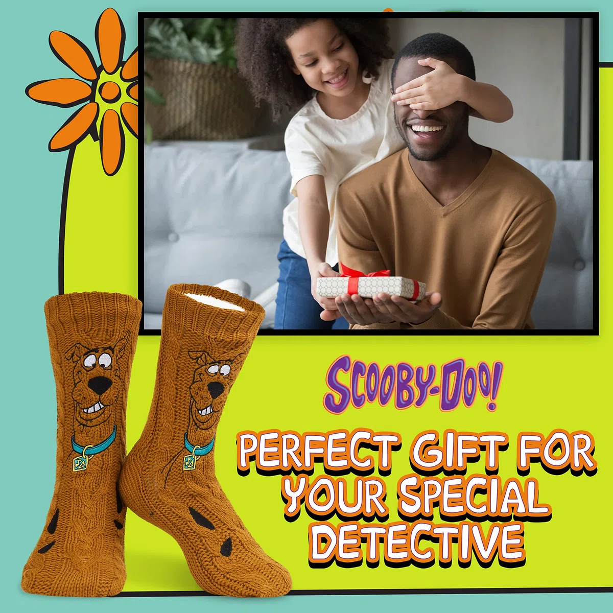 Scooby-Doo! Calze a Pantofola Uomo Antiscivolo Calzini Invernali Pantofole Divertenti Adulti
