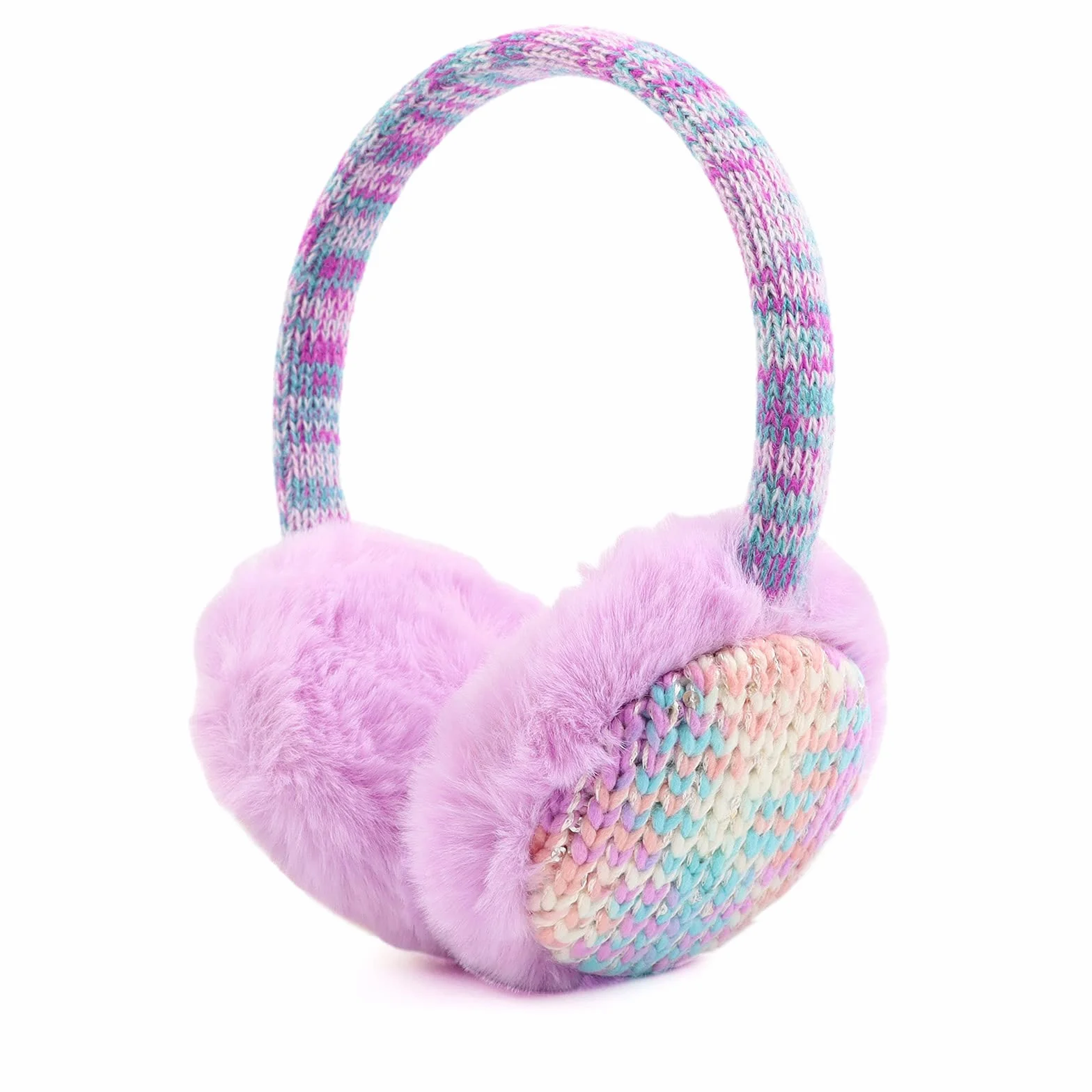 Pesaat Kids Knit Paraorecchie Scaldaorecchie pelosi invernali per esterno per ragazzi e ragazze 3-8 anni