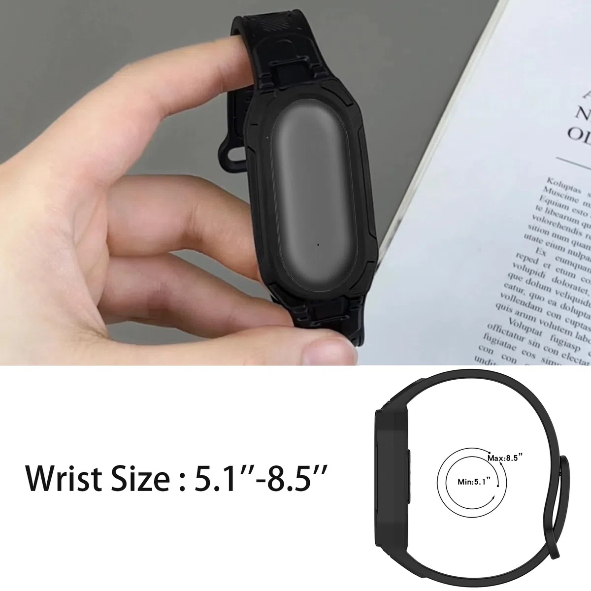 Blueshaweu Braccialetto in silicone compatibile con registratore vocale PLAUD NotePin, custodia robusta con cinturino compatibile con registratore vocale PLAUD NotePin AI