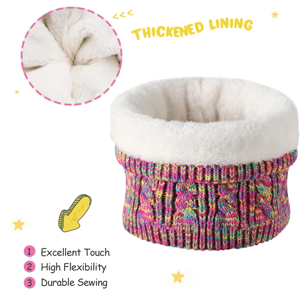 Invernale Cappello Berretto con Pon Pon Sciarpa Guanti Bambino, Termici Cappelli Berretti Manopole per 0-4 Anni Bambini Piccoli, Caldo Beanie Touch Screen Guanti per 5-8 Bimbo Bambina