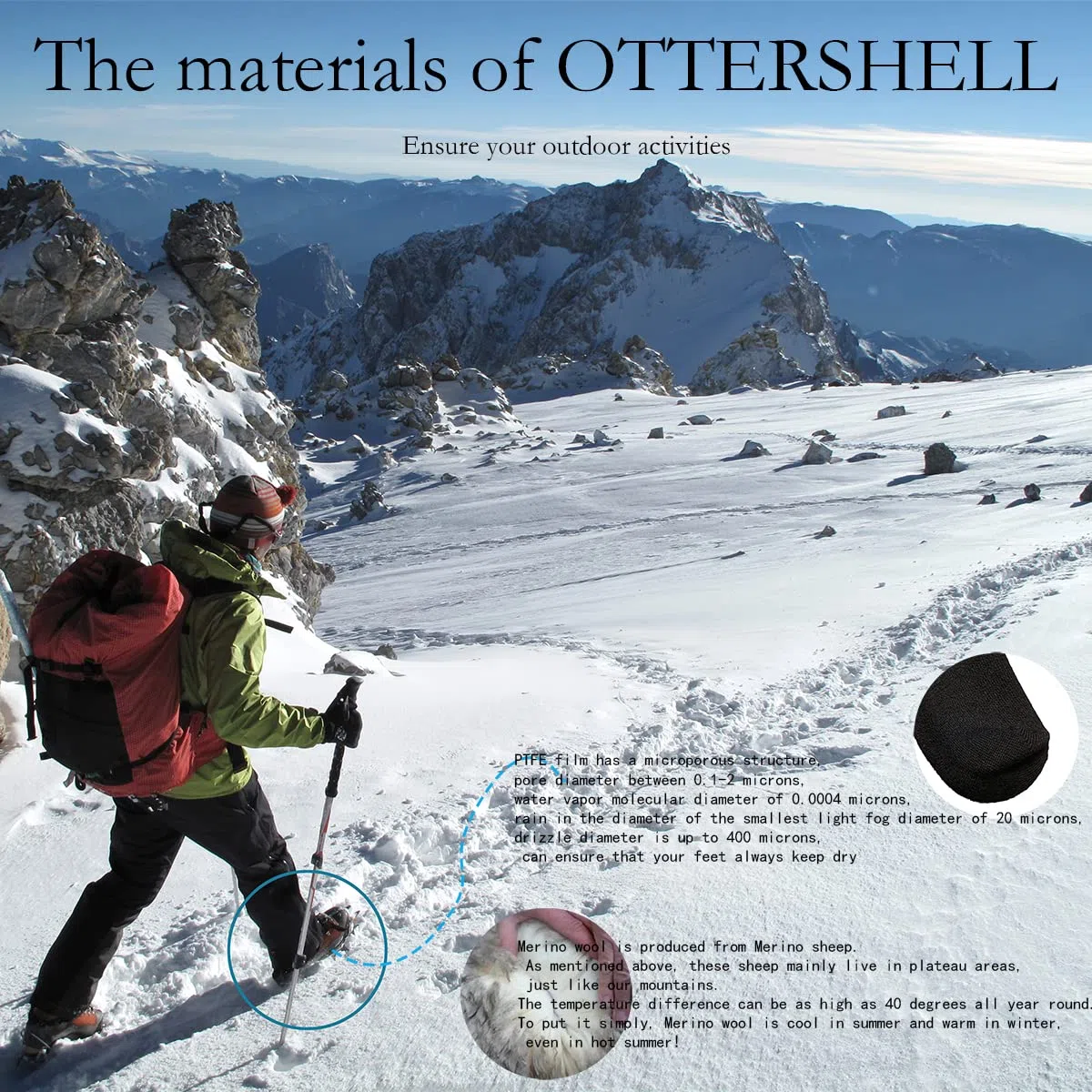 OTTERSHELL Calzini impermeabili e traspiranti per attività all'aperto Ideali per golf, corsa, ciclismo, trekking e camminate - Tecnologia COOLMAX