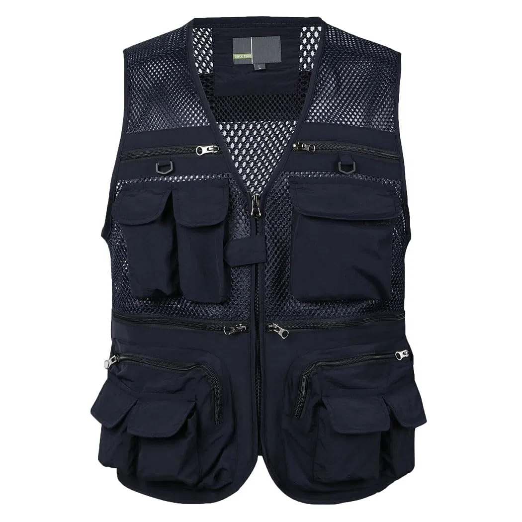 Uomo Gilet da Pesca Multitasche Giubbino da Lavoro Smanicato Traspirante Outdoor Vest JRC Safari Giacche Gilet MJ08