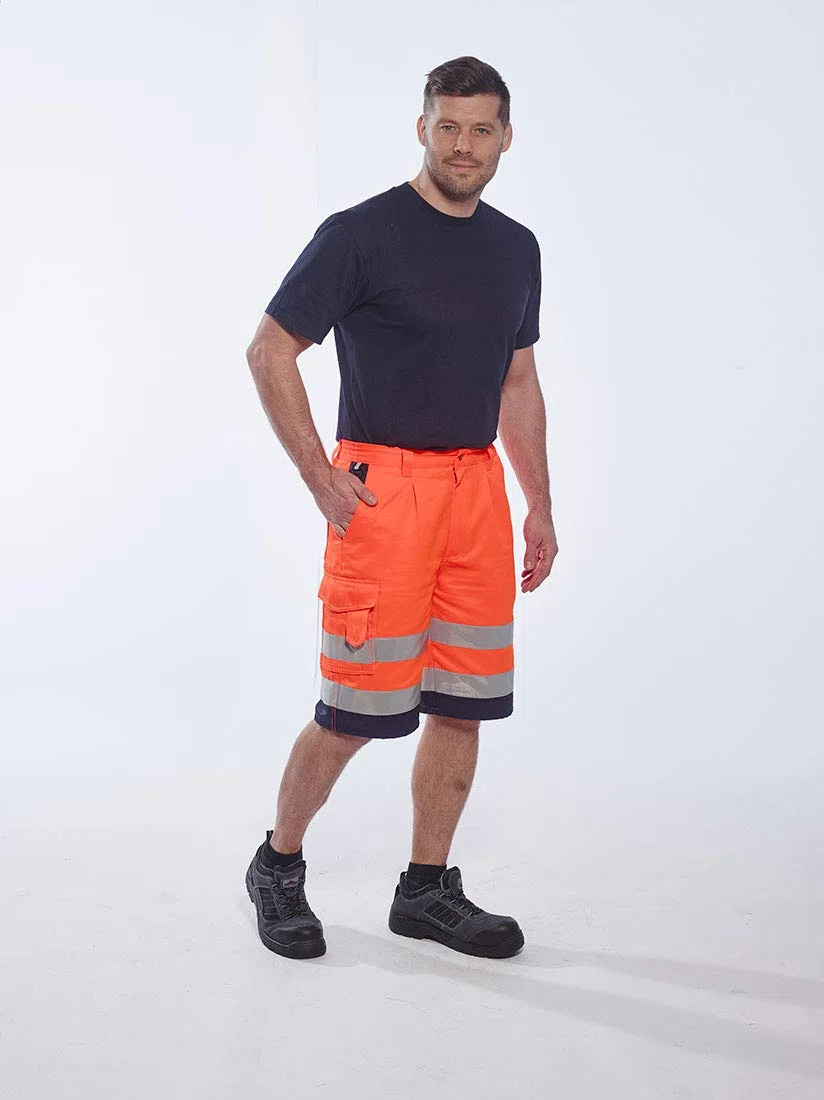 Portwest Pantaloncini da lavoro in policotone Hi-Vis da uomo