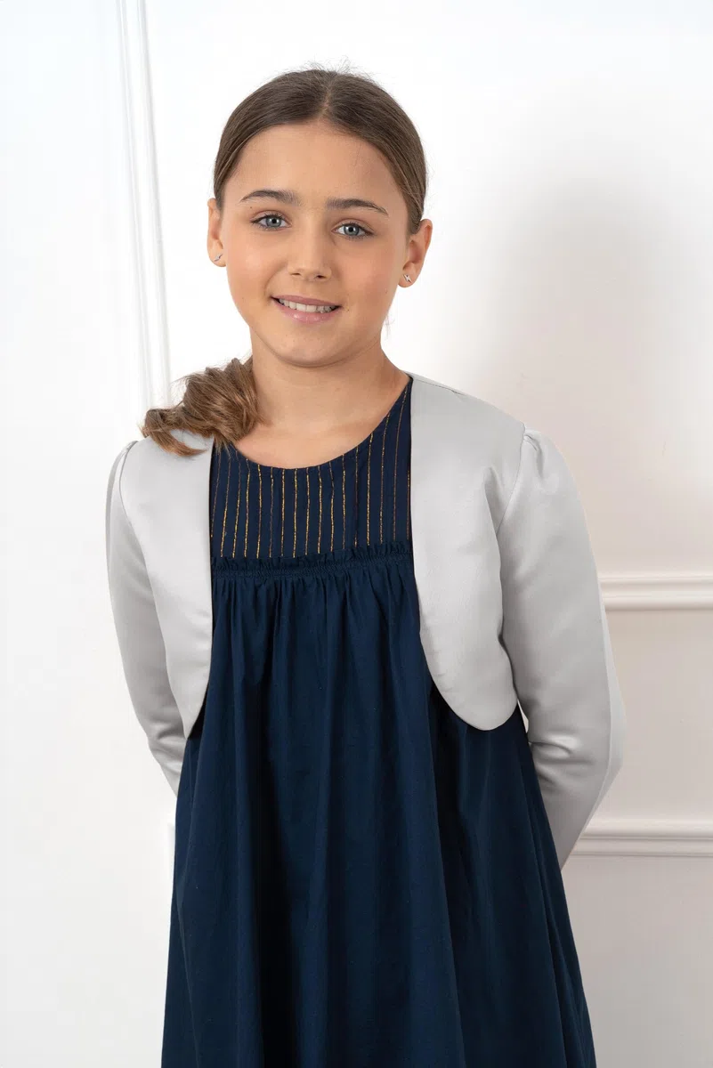 Bolerose Ragazze Raso Maniche Lunghe Bolero Bambini Bambini Coprispalla