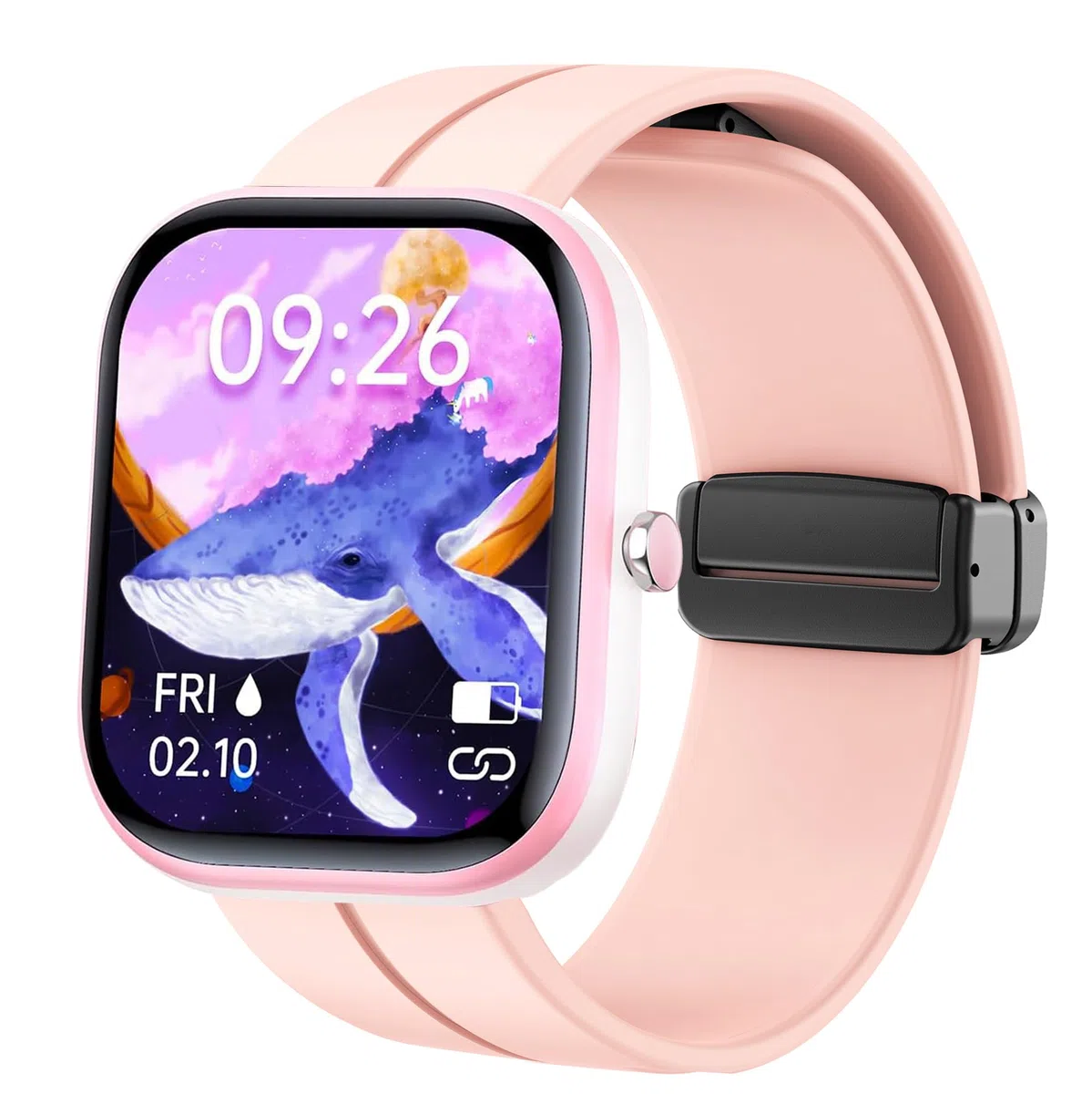 Cinturino di ricambio per smartwatch Slothcloud KIds da 3,8 cm H97, in morbido silicone, con fibbia magnetica, compatibile con orologio Slothcloud H97 da 3,8 cm/YOUSOKU H97 per bambini e ragazze