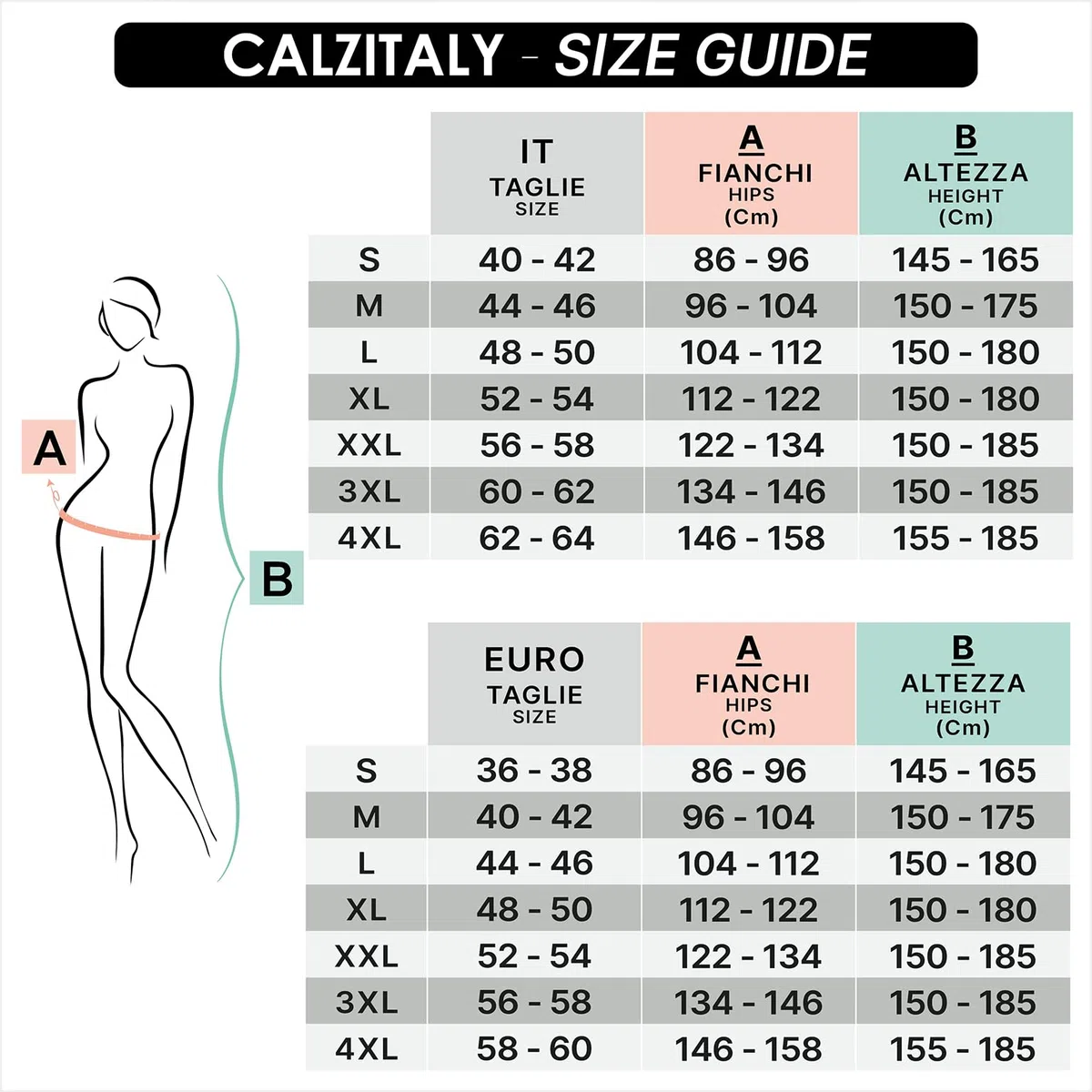 CALZITALY Collant Riposante, Compressione Forte 10mm/Hg, 70 DEN, S, M, L, XL, XXL, 3XL, 4XL, Made in Italy