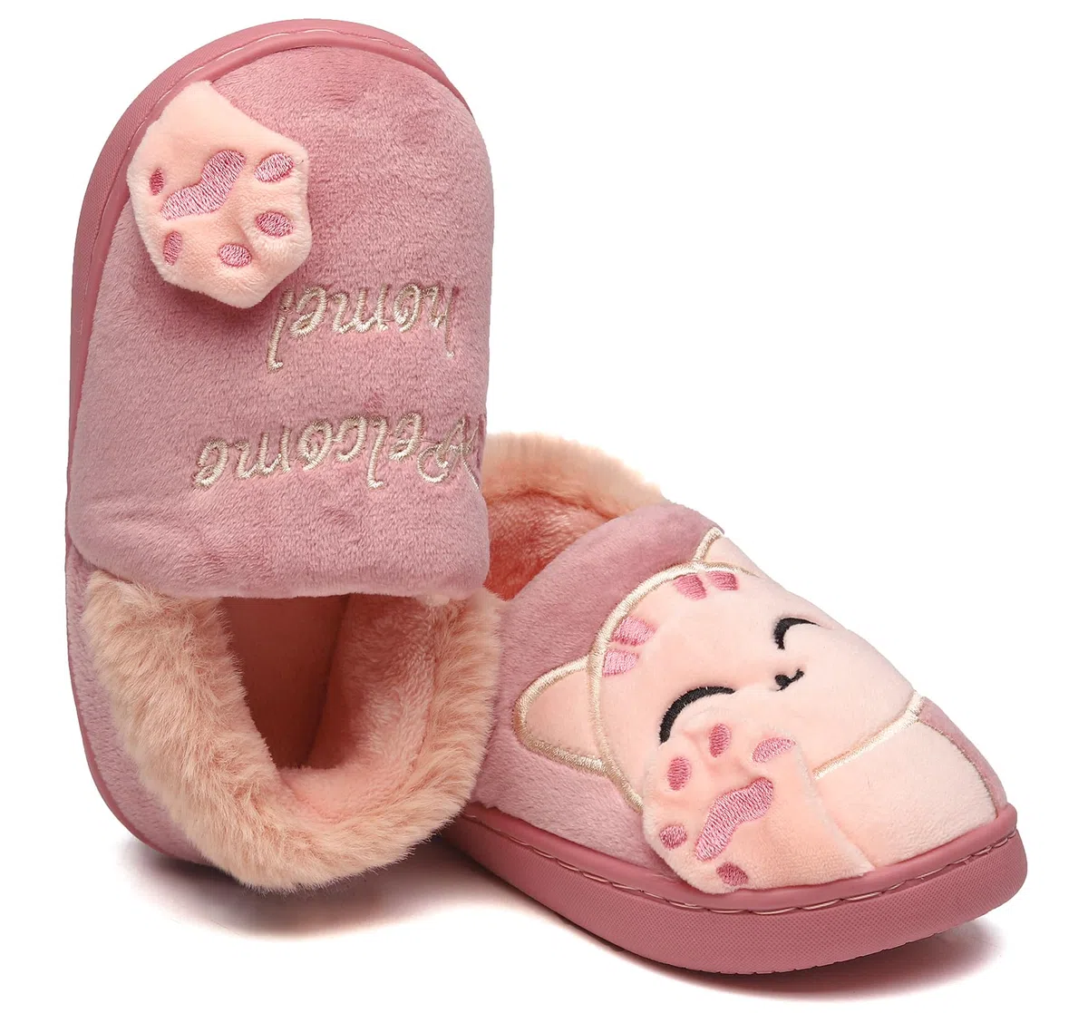 Pantofole per Unisex - Bambini e Adulto Ragazze Inverno Pantofole Scarpe Ragazzi Ciabatte Chiuse Donna Uomo Caldo Peluche Pantofola a Casa