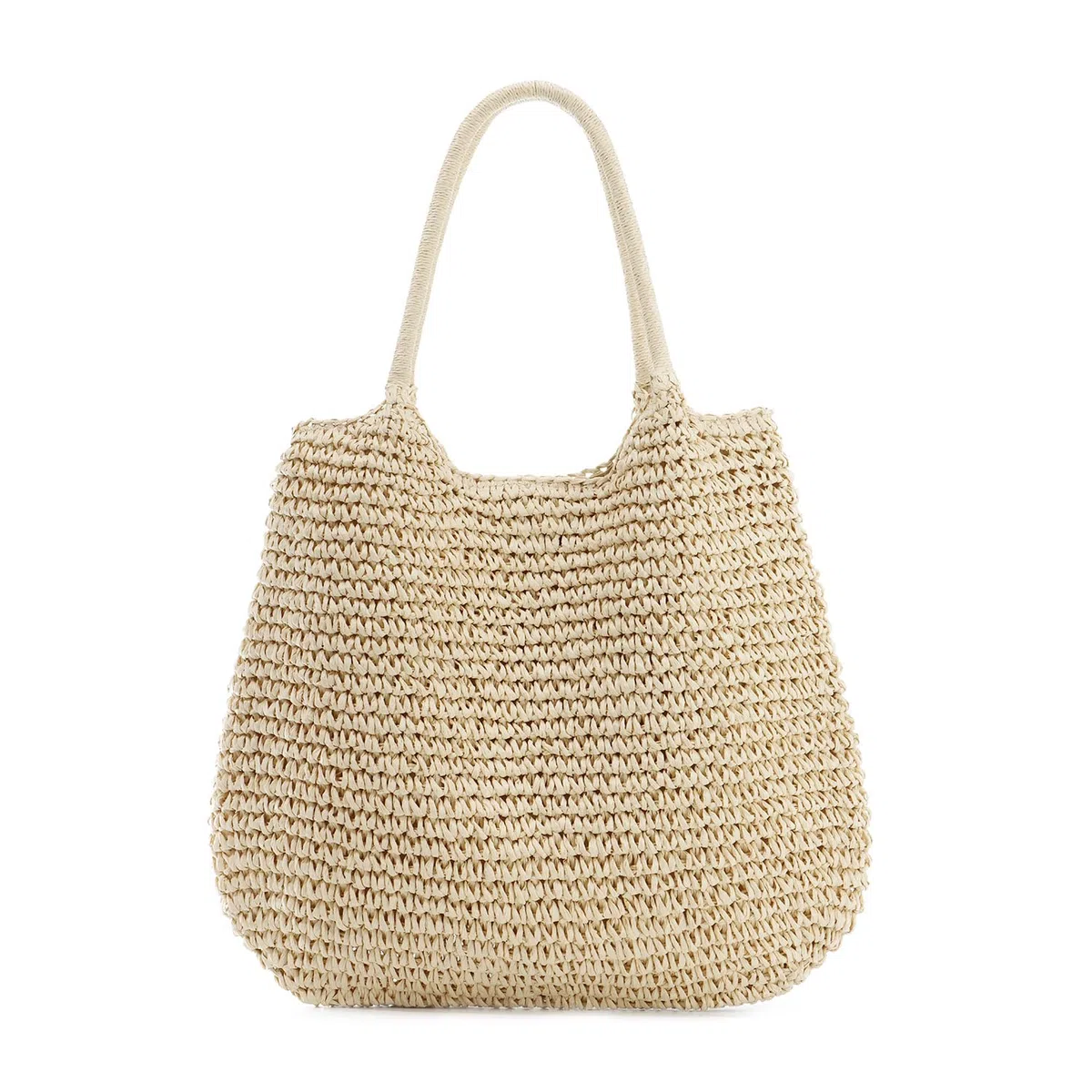 SUKUTU Grande borsa di paglia intrecciata da spiaggia Borsa estiva da donna Borsa a tracolla da donna