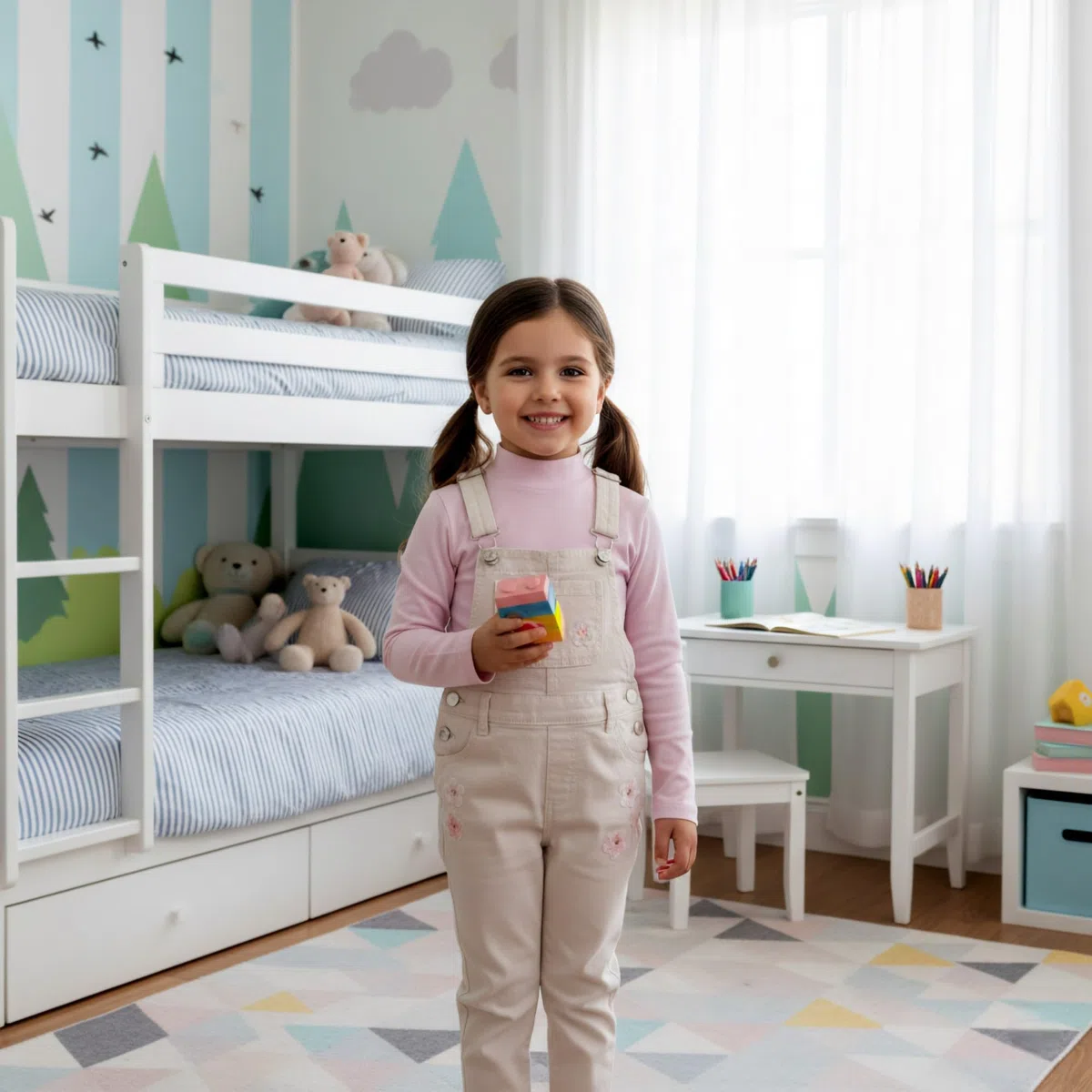 Ellepi Set 3 Maglie Lupetto Bambino Bambina Manica Lunga 100% Caldo Cotone