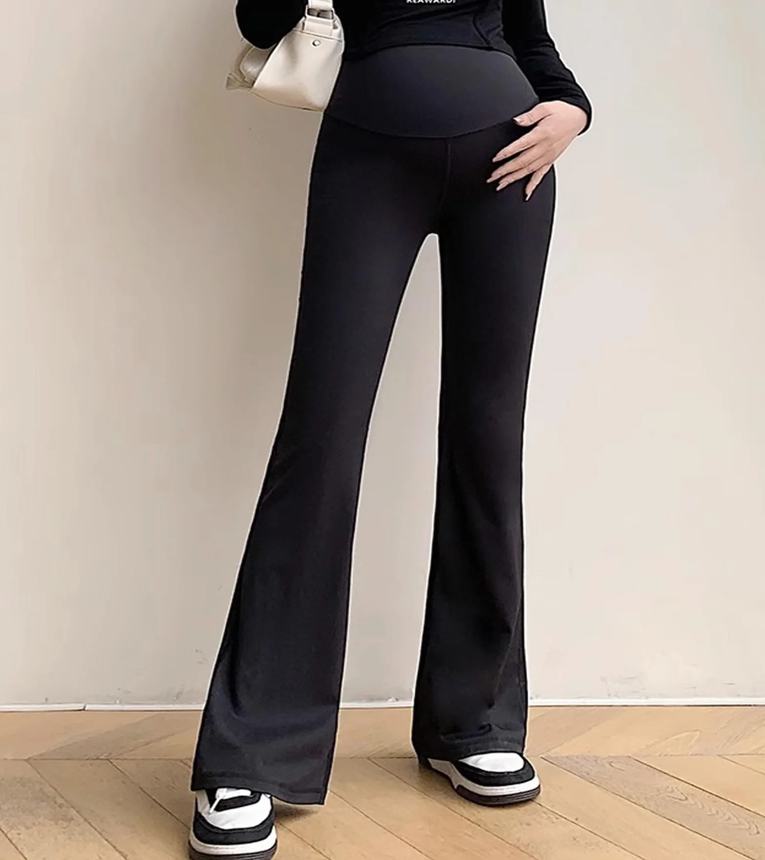 Leggings Premaman sul Pancione, Pantaloni Premaman da Donna Yoga Bootcut in Gravidanza per Lavoro Lounge Sportivi