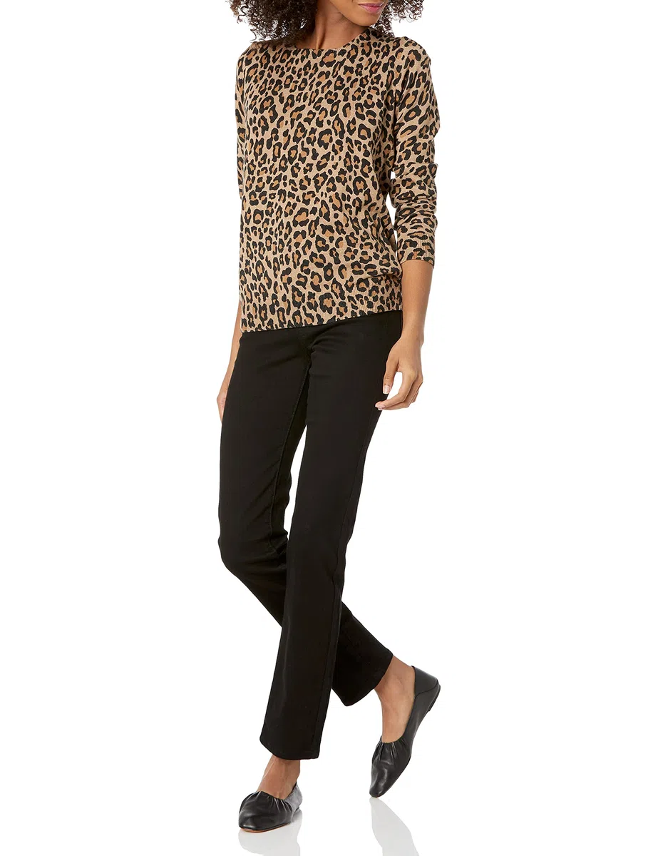 Amazon Essentials Donna Maglione Girocollo Leggero A Maniche Lunghe (Taglie Forti Disponibili)